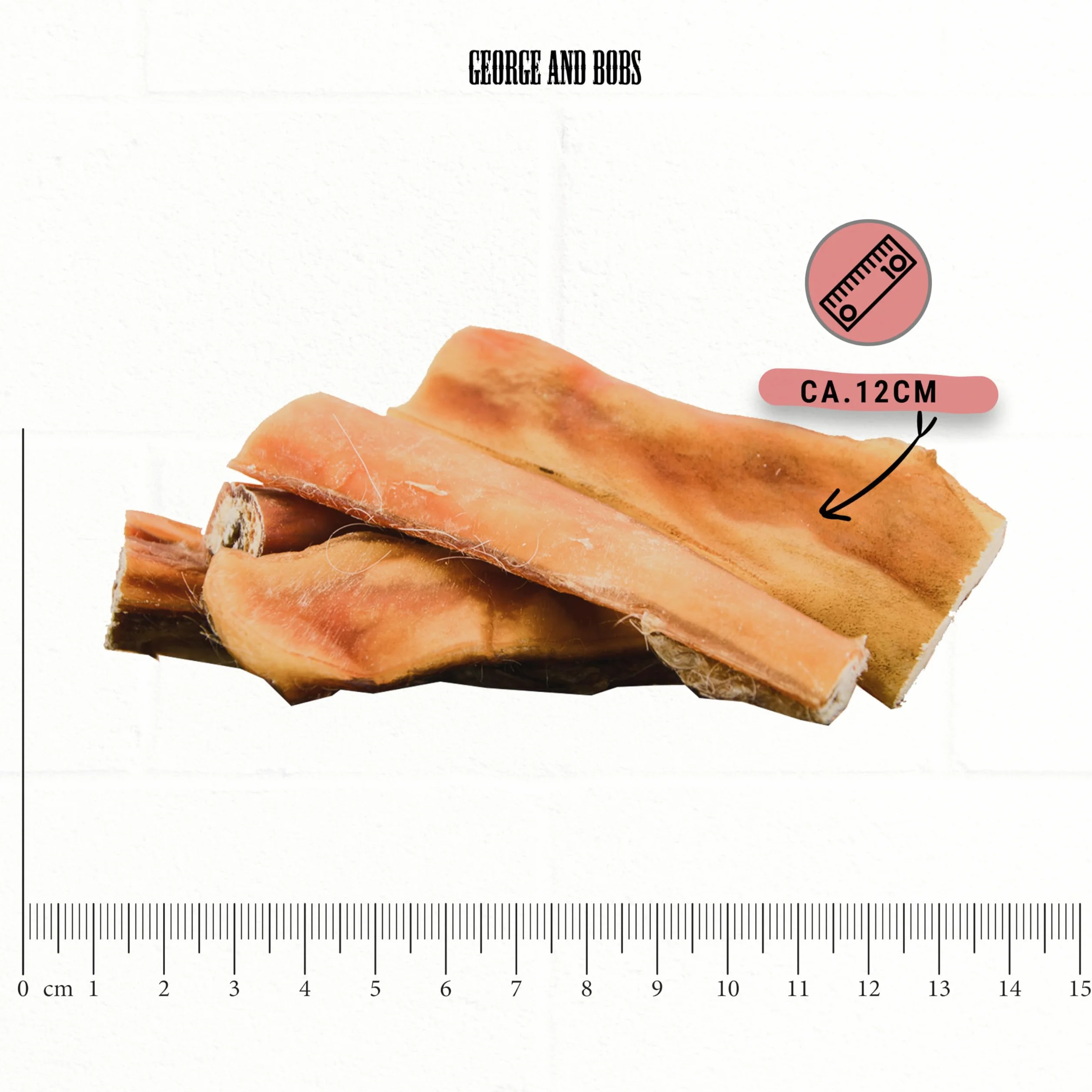 George & Bobs Skóra głowy wołowej 1000 g – 100% wołowina, bardzo twardy naturalny artykuł do żucia dla psów – bez zbóż, bez dodatków, długi czas pracy i naturalna pielęgnacja zębów