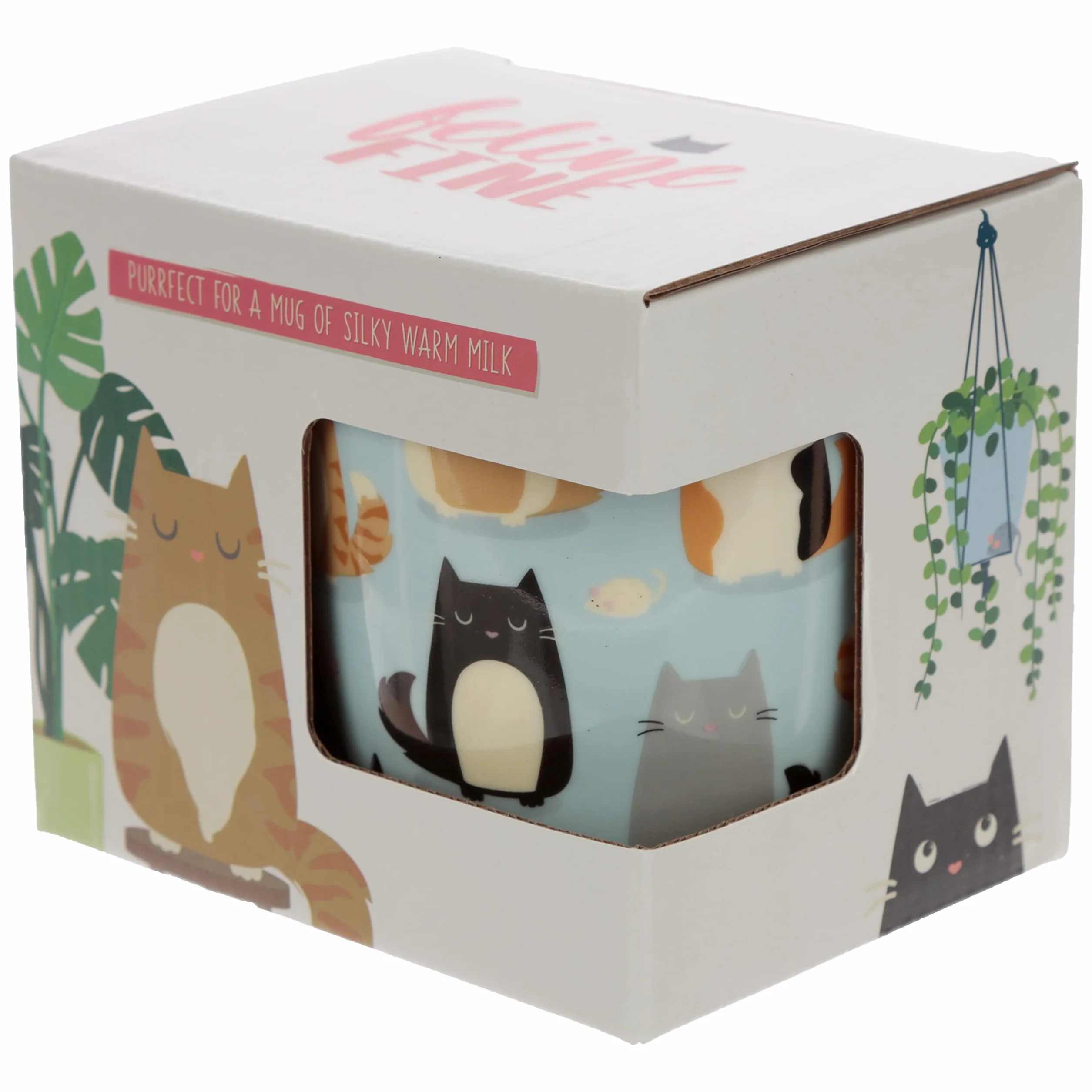 Puckator Feline Fine Cat Kubek, Porcelana, Wielokolorowy, 300 ml