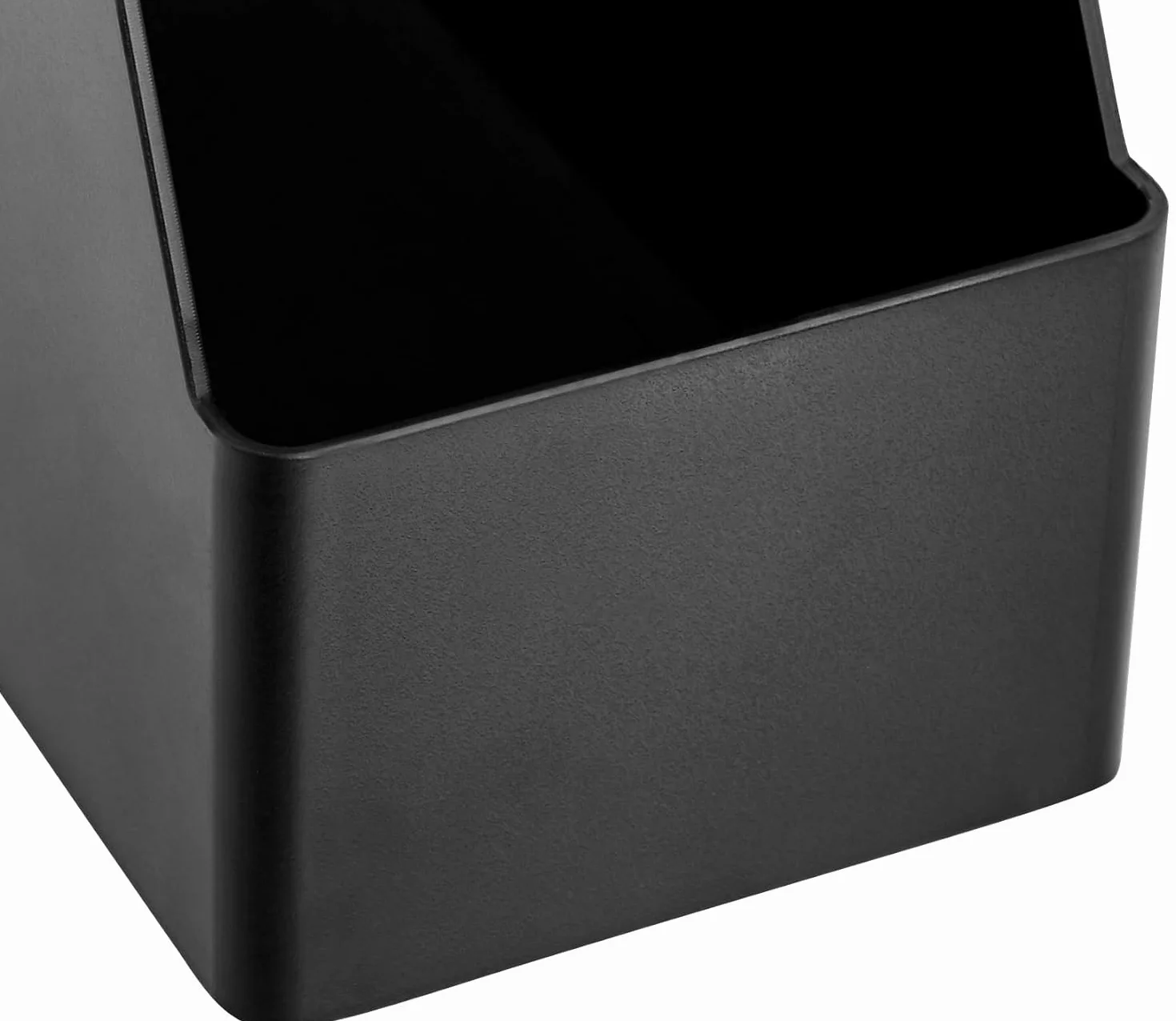 Amazon Basics Organizer na biurko, plastikowy, stojak na czasopisma, czarny, zestaw 2 sztuk