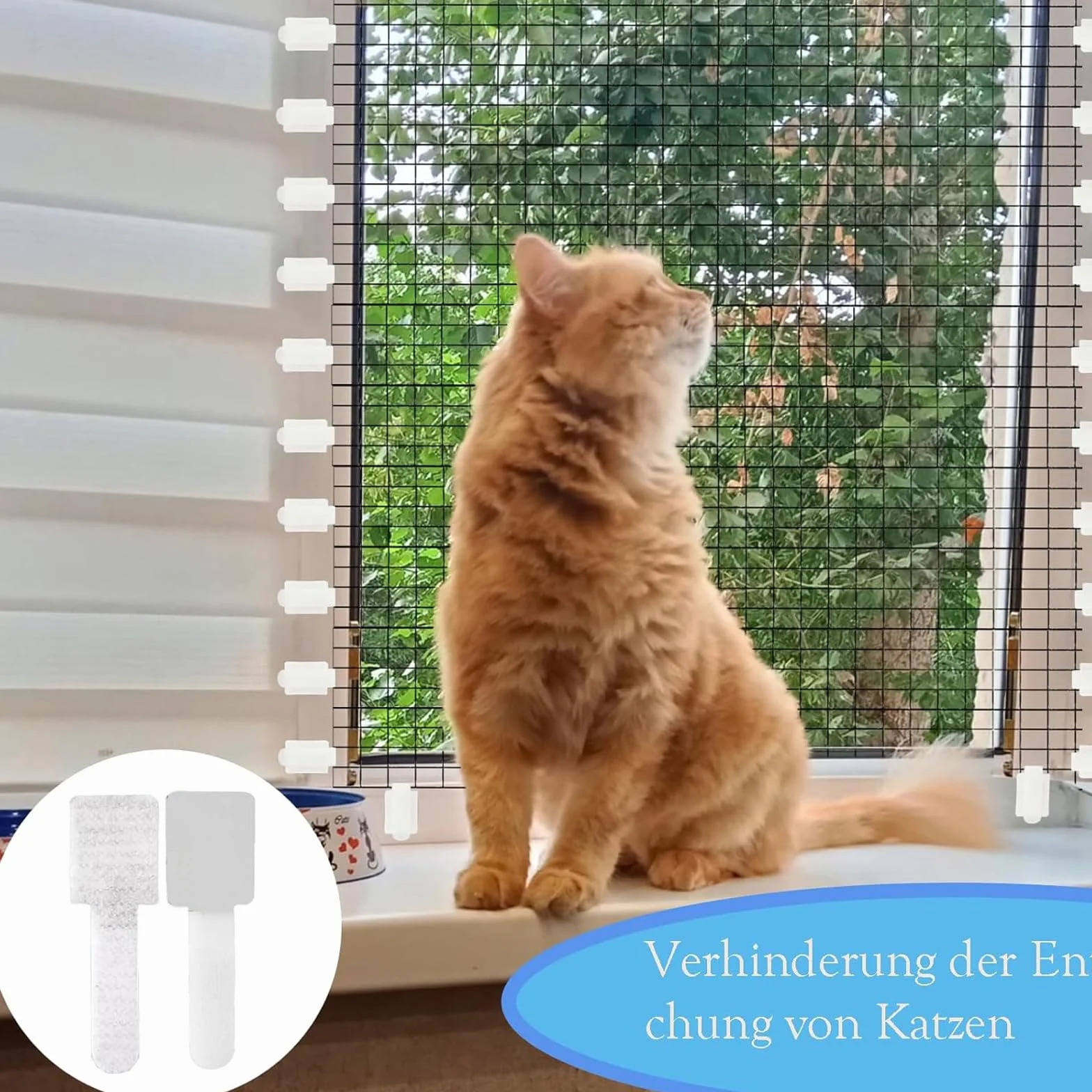 60 sztuk haczyków samoprzylepnych do użytku na zewnątrz, do siatki dla kotów, na balkon, mocowanie do siatki balkonowej dla kotów, bez wiercenia, model 3M, siatka ochronna dla kotów (bez