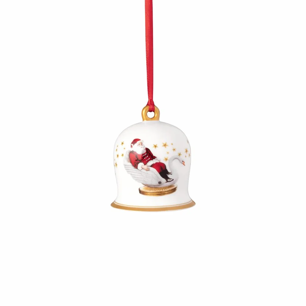 Villeroy & Boch – Annual Christmas Edition, ozdoba, dzwonek, dzwonek bożonarodzeniowy, ozdoba choinkowa, edycja 2024, ekskluzywny przedmiot kolekcjonerski, porcelana Premium, 6 x 6 x 7 cm