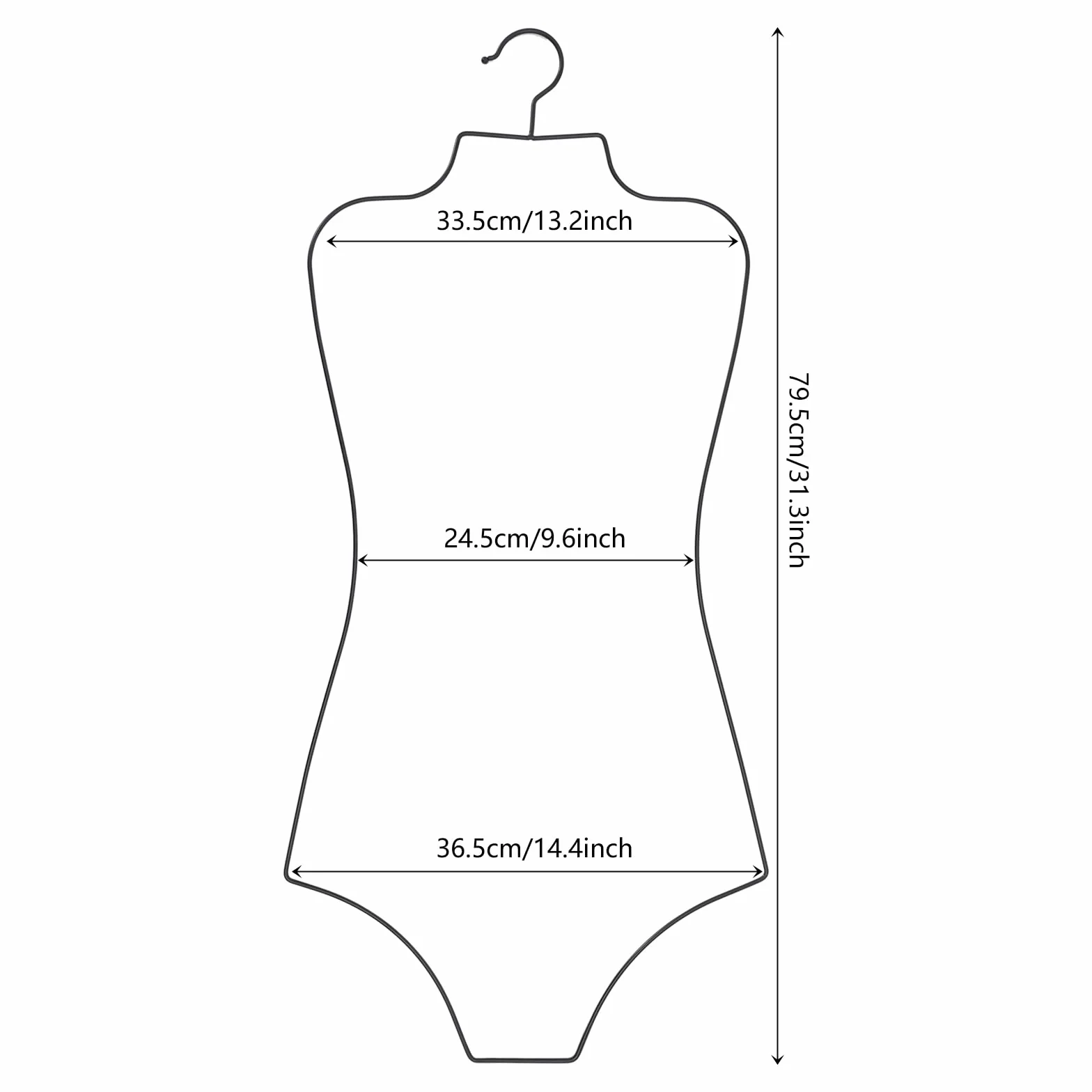 10-częściowy wieszak na ubrania do kostiumu kąpielowego, do ekspozycji bikini, stylowy pałąk druciany o kształcie ciała, składany, do przechowywania i prezentacji bikini i kostiumów