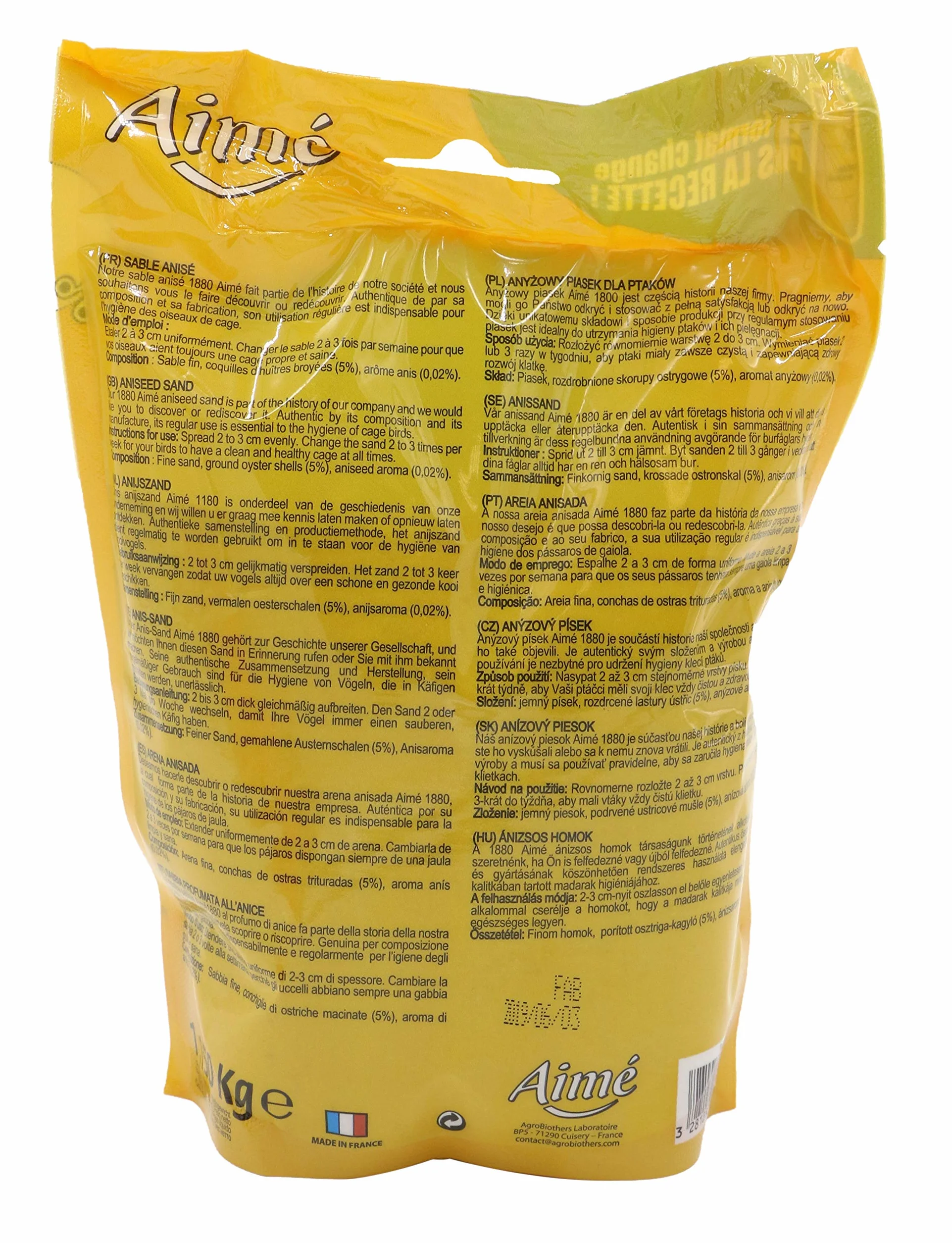 Aimé Anyż Sand Cage Baza Dla Ptaków 1 kg