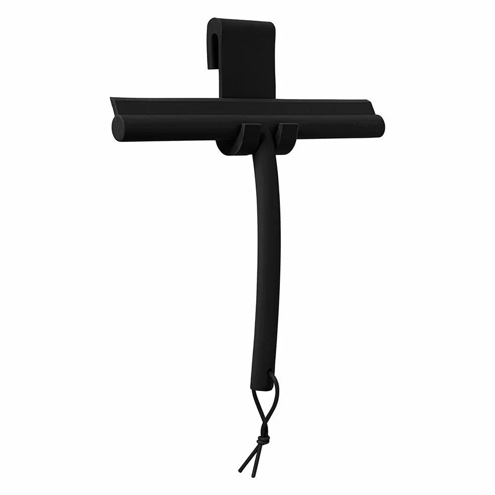 blomus douchewisser -VIPO- Douchewisser met houder 24 cm breed Siliconenwisser voor douche, badkamer Raamwisser Raamwisser Zwart