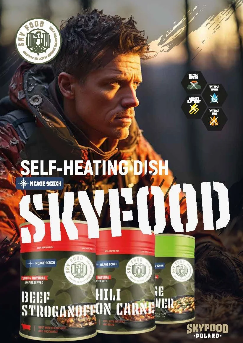 Skyfood: Beef Stroganoff. Self Heating Dish