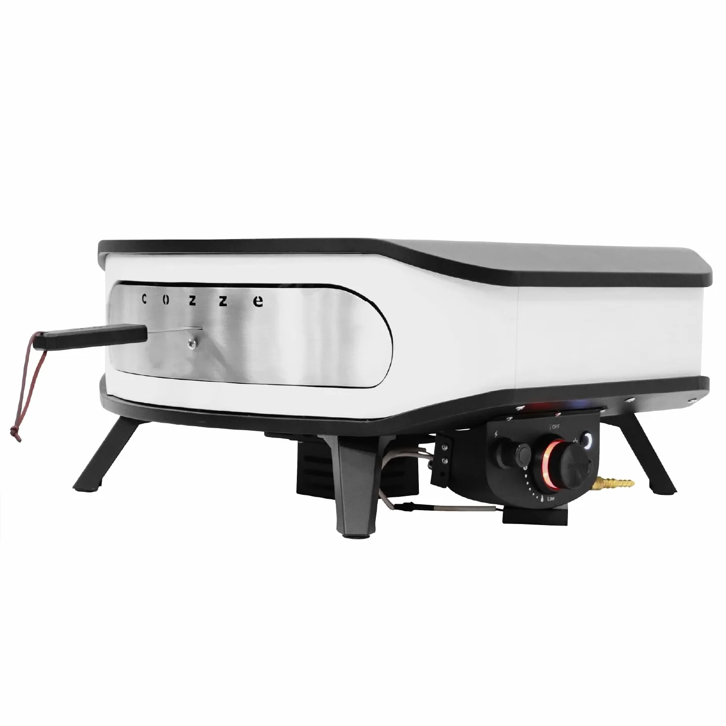 cozze - Piec do pizzy gazowej z obrotowym kamieniem - moc 6,0 kW, idealne gotowanie pizzy Ø42,5 cm, wbudowany termometr, stal ocynkowana