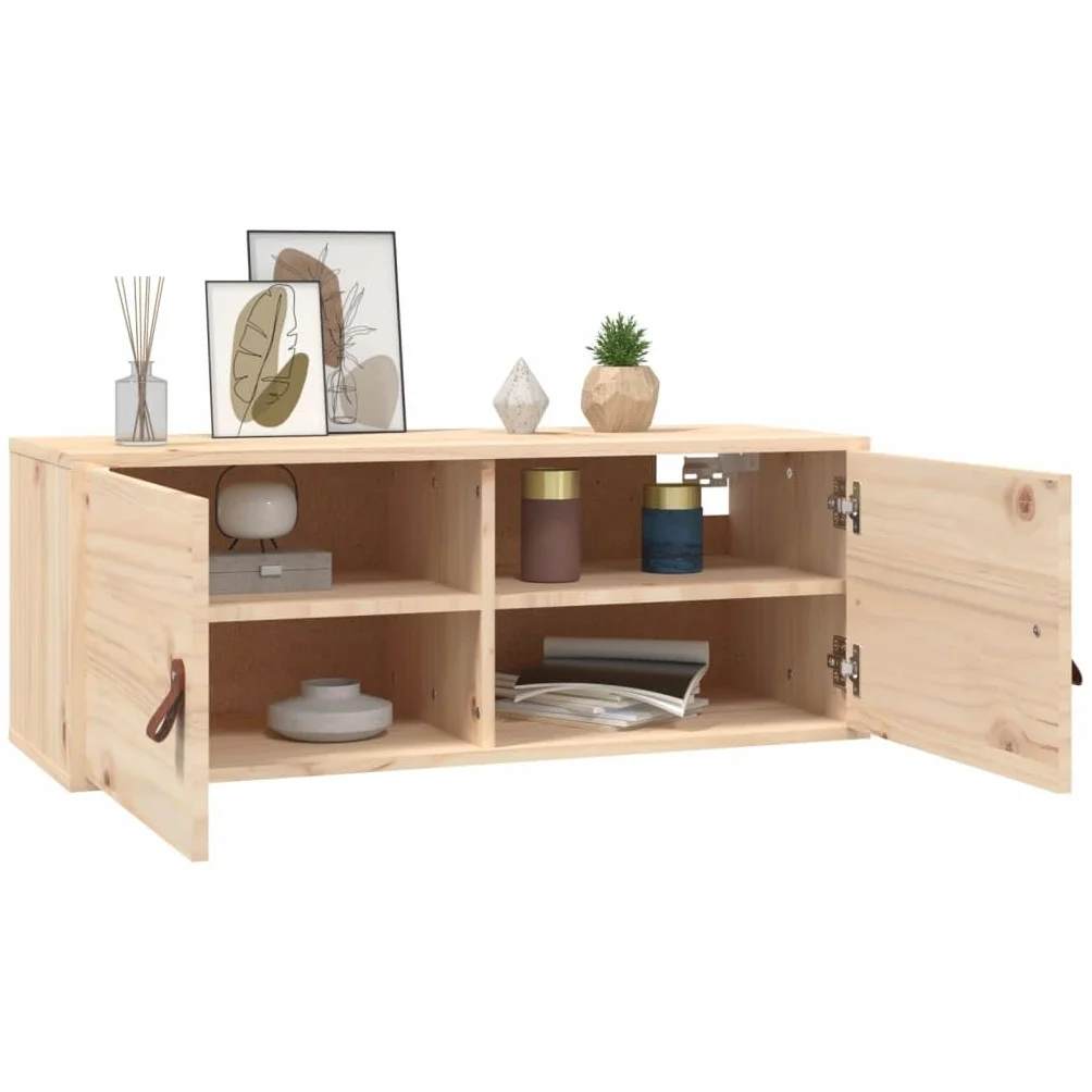 vidaXL Szafki ścienne, 2 szt., 80x30x30 cm, lite drewno sosnowe