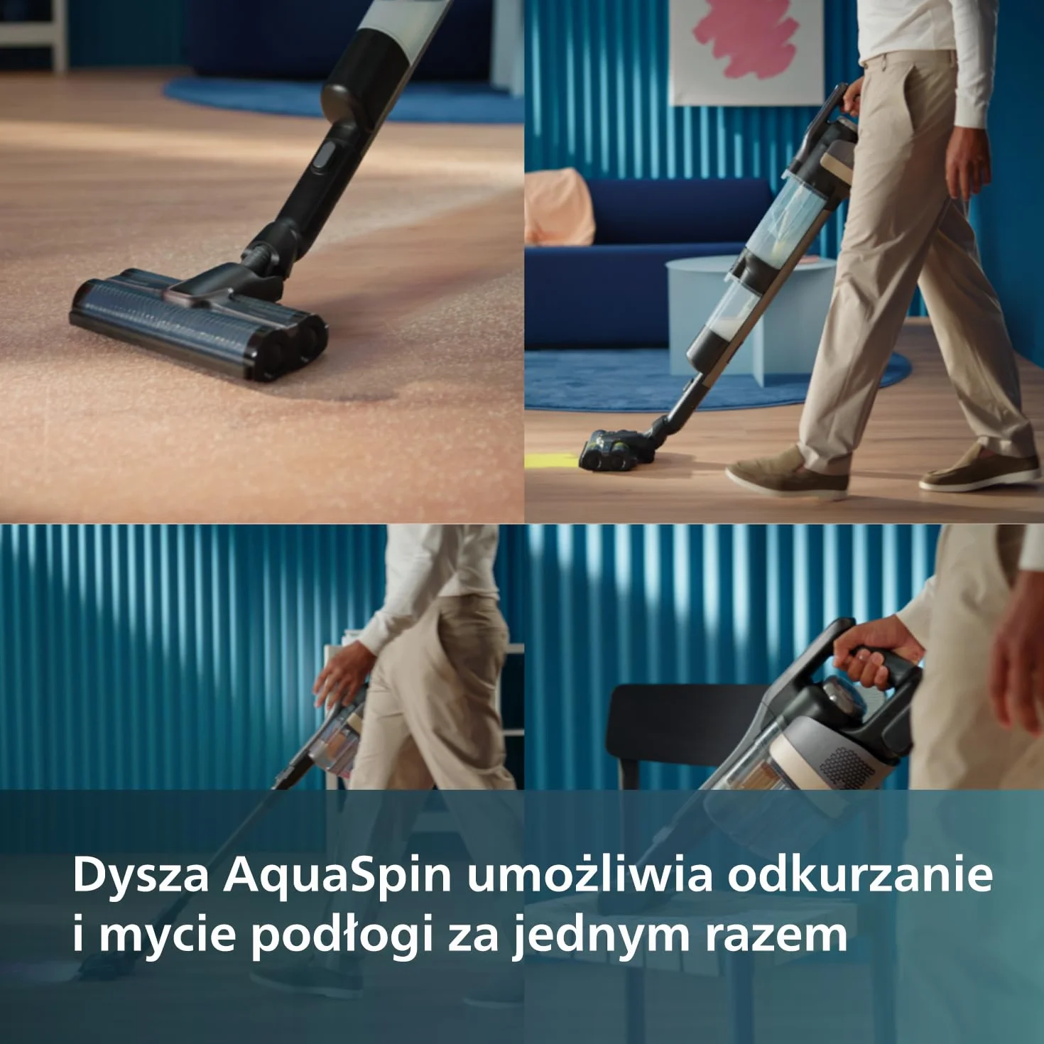 Philips bezprzewodowy odkurzacz na mokro i sucho, z serii 9000, i mopowanie na mokro, automatyczne samooczyszczanie, czas pracy do 45 min, 185 m², 3 tryby czyszczenia, czerń (XW9384/01)