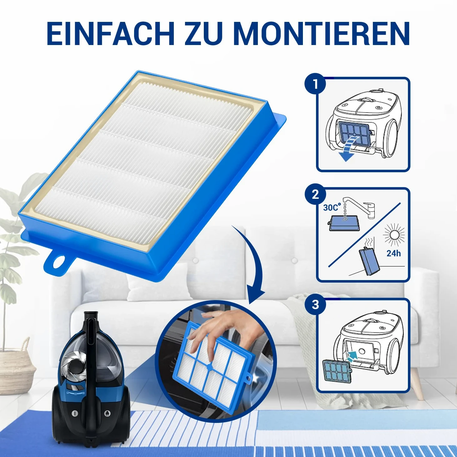 Zestaw 2 filtrów wymiennych wkładu filtra wydechowego do Еlectrolux 900167768/2 EFS1W filtr lamelarny Hepa13 Hepa 13 filtr wymienny filtr do odkurzacza filtr zapachowy filtr wydechowy