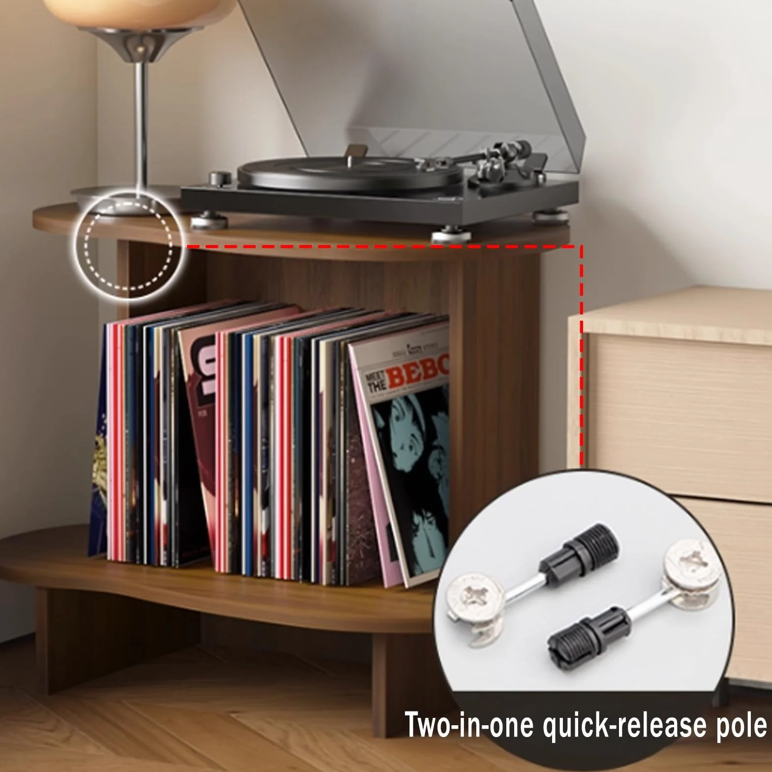 Nowoczesny czarny stojak na płyty winylowe, stojak na płyty CD, stół konsolowy do salonu, półka Ele o, wsparcie drewna dla miłośników muzyki