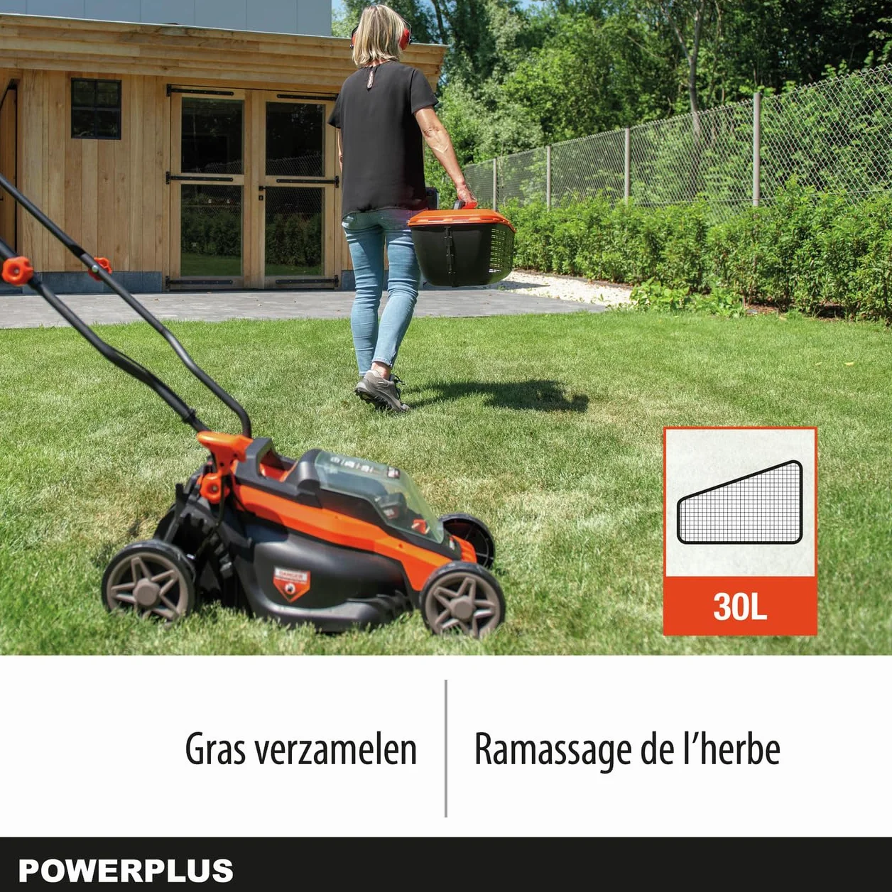 Power plus POWDPG75565 elektryczna kosiarka do trawy i podkaszarka do trawy o średnicy 20 V i 340 mm Ø i 20 V i 240 mm Ø, w zestawie akumulator i ładowarka
