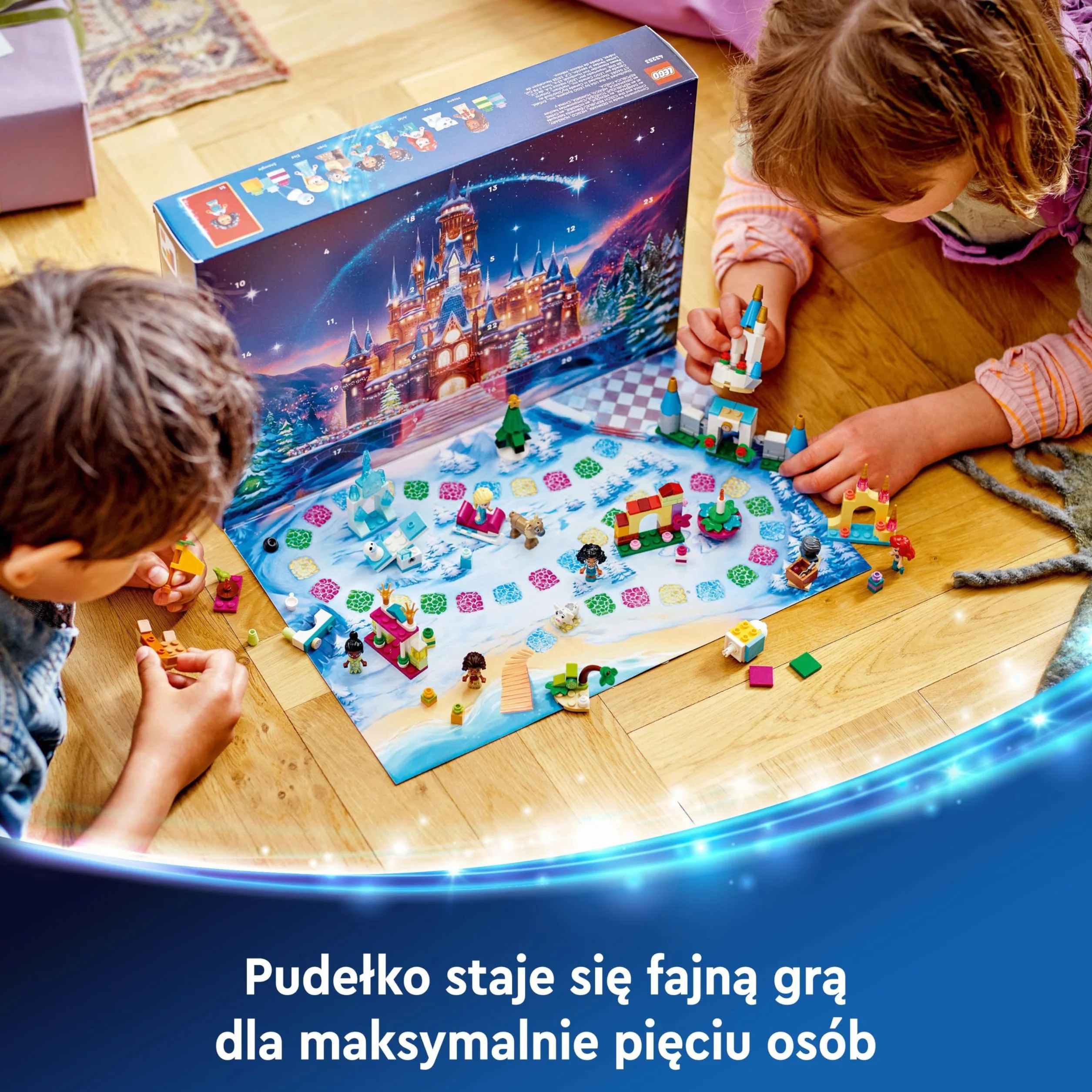 LEGO │ Disney Princess Kalendarz adwentowy na 2024 rok, Zabawka dla Dziecka do Zbudowania z 5 Mikrolaleczkami, Pomysł na Prezent dla 5-latki, dla Dziewczynki, na Mikołajki i na Święta, 43253
