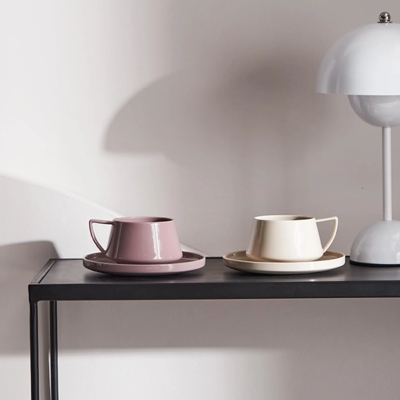 Filiżanki do kawy, filiżanki ceramiczne, zestawy spodków po zakończeniu noon, prezenty dla przyjaciół, prezenty bożonarodzeniowe (fioletowe taro)