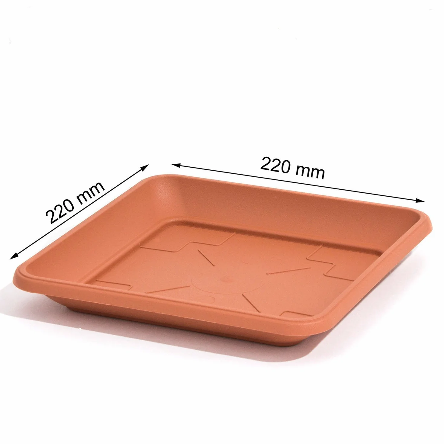 Prosper Plast DKWT24-R624 24 x 24 x 20 cm doniczka "Terra" - terakota