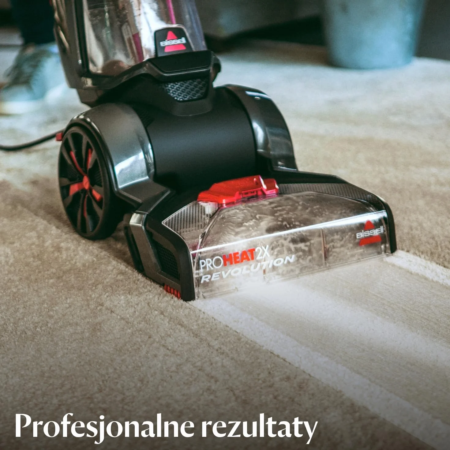 BISSELL ProHeat 2x Revolution, odkurzacz do dywanów, profesjonalny rezultat, usuwa brud i głębokie plamy, mocny silnik 800 W, zbiornik 3,7 l, do dywanów, schodów i tapicerki, 1858N