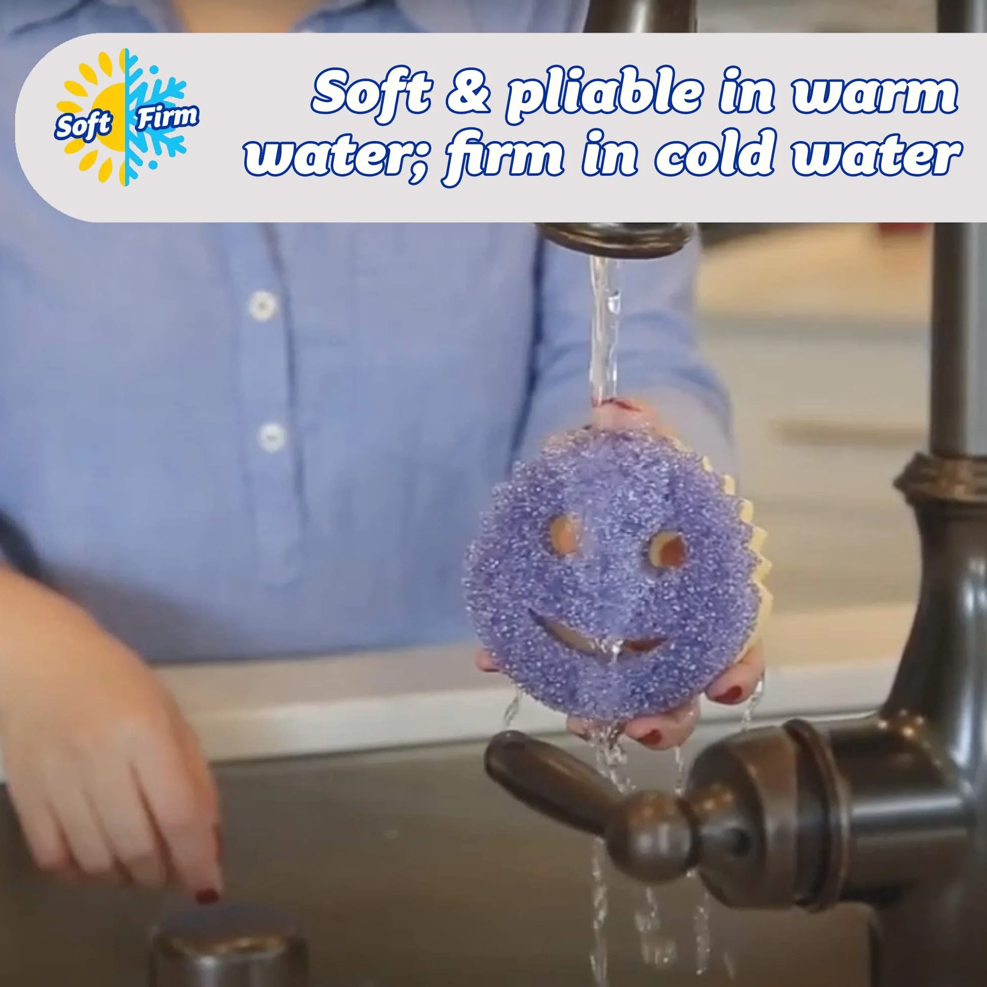 Scrub Daddy Gąbka Peeling Mommy Violet, Dwupak