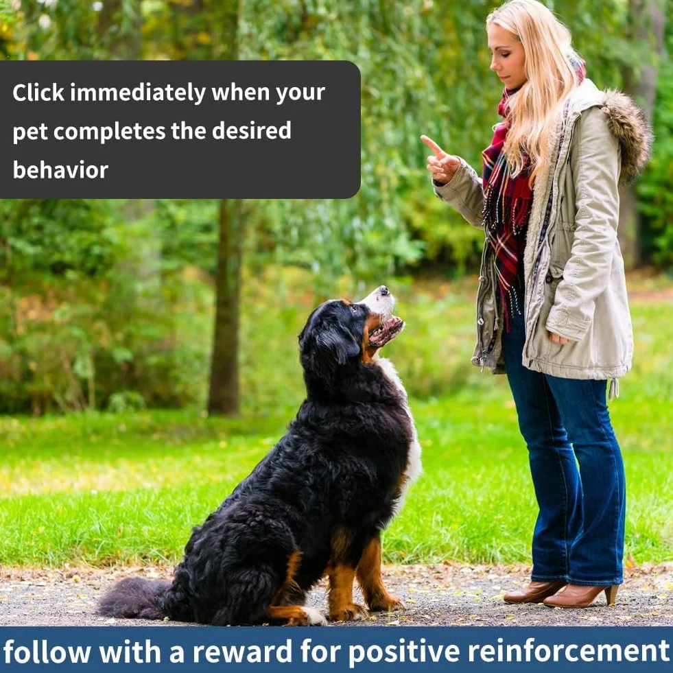 Pet Training Clicker Regulowany do szkolenia psów Koty Konie (czarny)