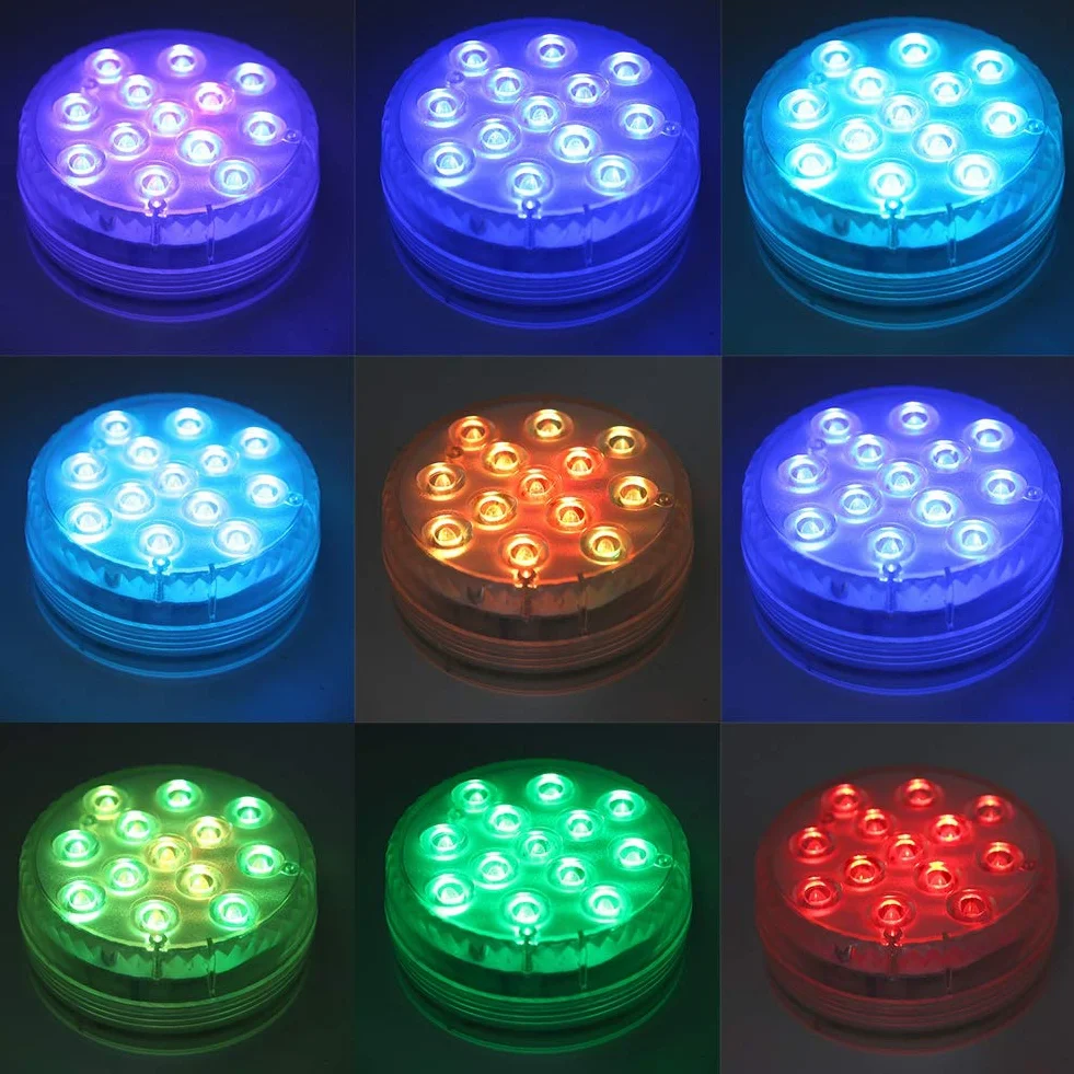 Zatapialne oświetlenie basenowe LED, oświetlenie do akwarium 13 LED podwodne światło Zatapialne światła LED do basenu do akwarium dla ryb do wazonu
