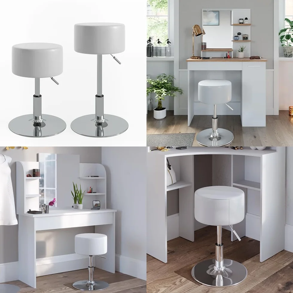 Vicco Stołek "Design", Biały, 33.5 x 67 cm do toaletki