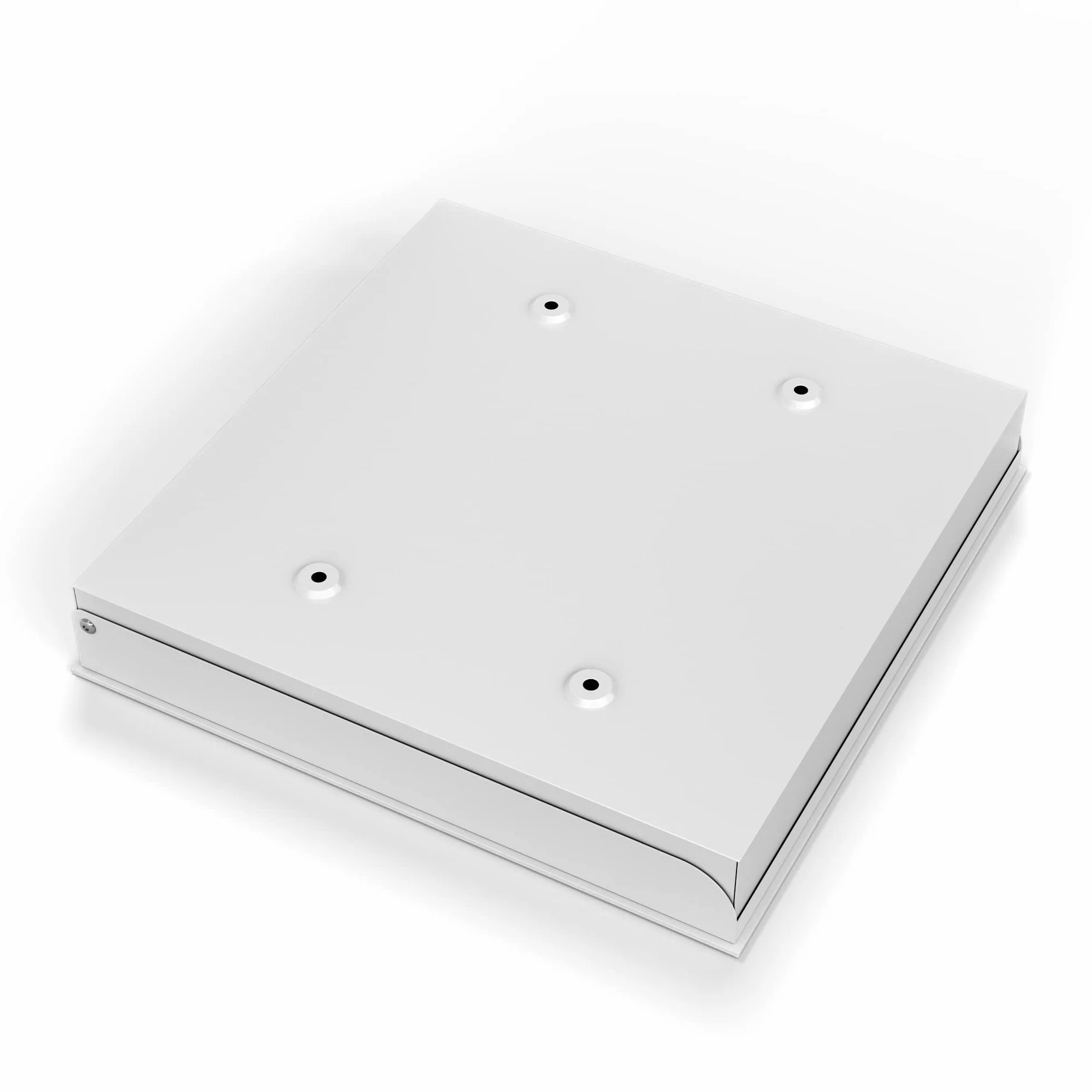 DEQORI Skrzynka na klucze biała | 30x30 cm | Jednolity kolor - Jasnoszary | Skrzynka na klucze ze szkła i metalu | Skrzynka na klucze z 50 haczykami + 2 magnesami | Nowoczesna skrzynka magnetyczna i