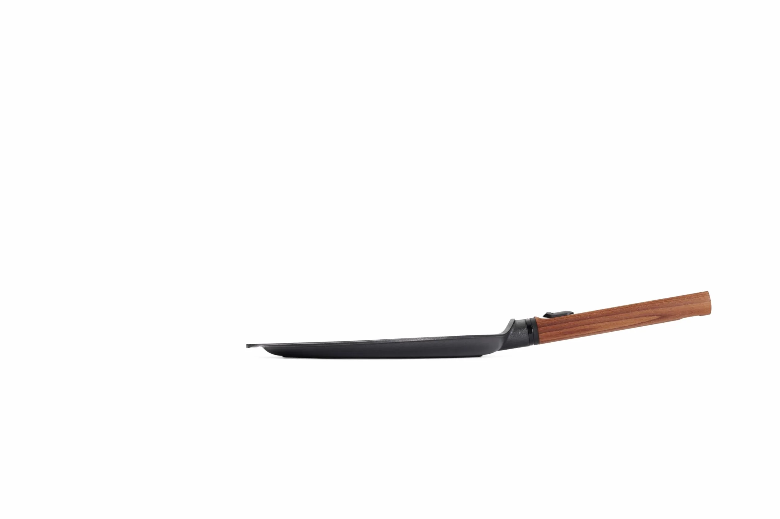 Woll Eco Logic QXR patelnia do naleśników, indukcyjna, Ø 26 cm, ze zdejmowanym, trwałym drewnianym trzonkiem, nadaje się do wszystkich rodzajów kuchenek, nie zawiera PFAS, powłoka nieprzywierająca,
