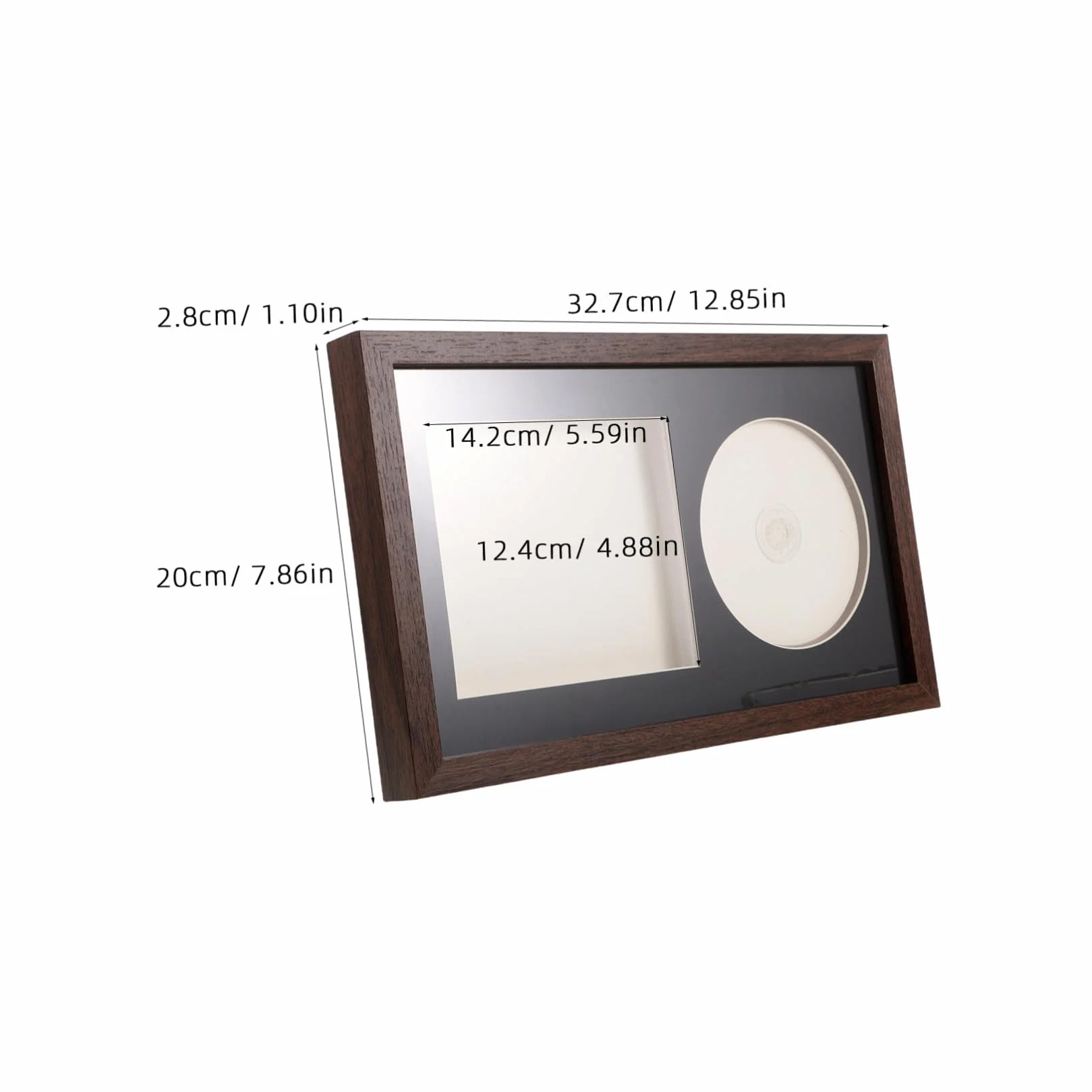 Drewniany stojak 3D z winylu i płyt CD, uchwyt ścienny i stołowy, 14,2 x 12,4 cm, kolekcjoner muzyki Sto, Ele Showcase na albumy i płyty