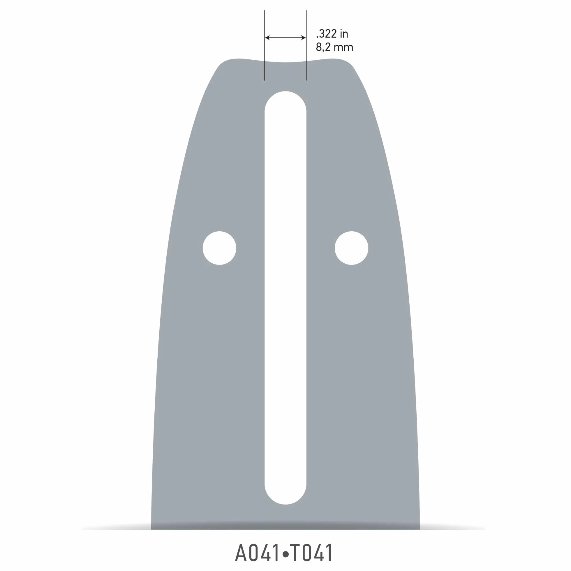 Oregon, Odwracalna Prowadnica 16" (40 cm) do Piły Łańcuchowej Single Rivet, Końcówka Montażowa A041, Podziałka 3/8" (Niski Profil), Rowek 1,3 mm, Pasuje do Husqvarna, Makita, Poulan i Innych