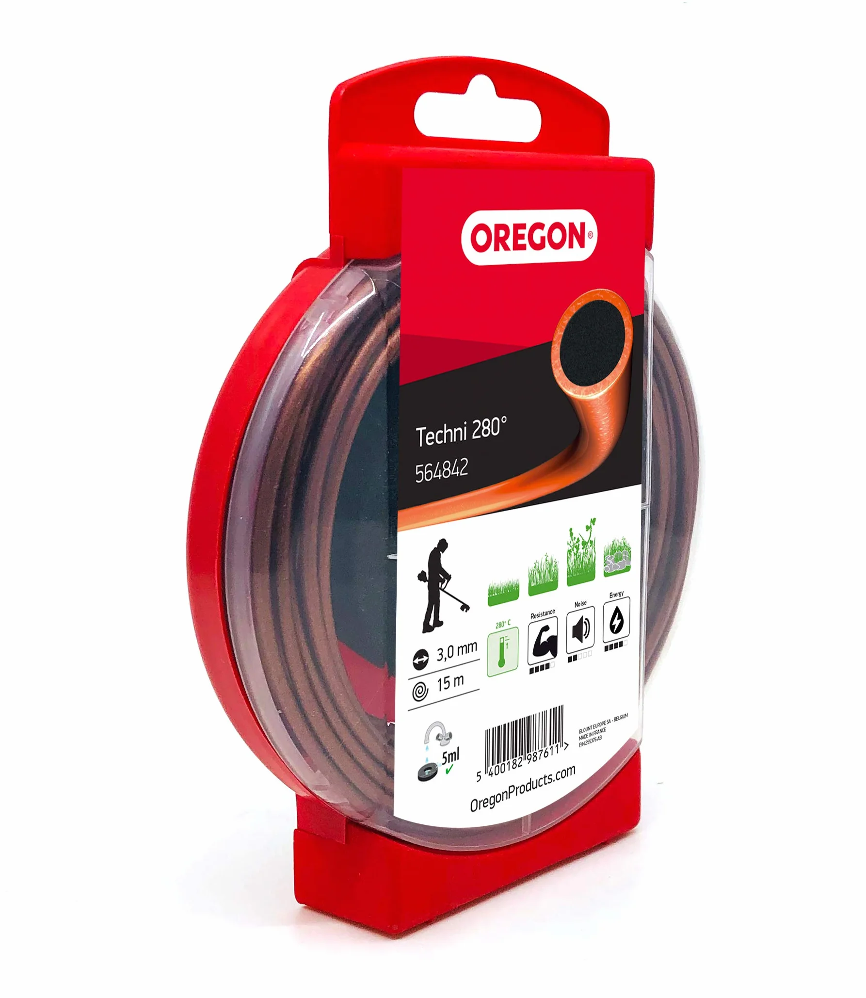 Oregon 564842 żyłka do koszenia 280° o okrągłym przekroju, 3,0 mm, 15 m