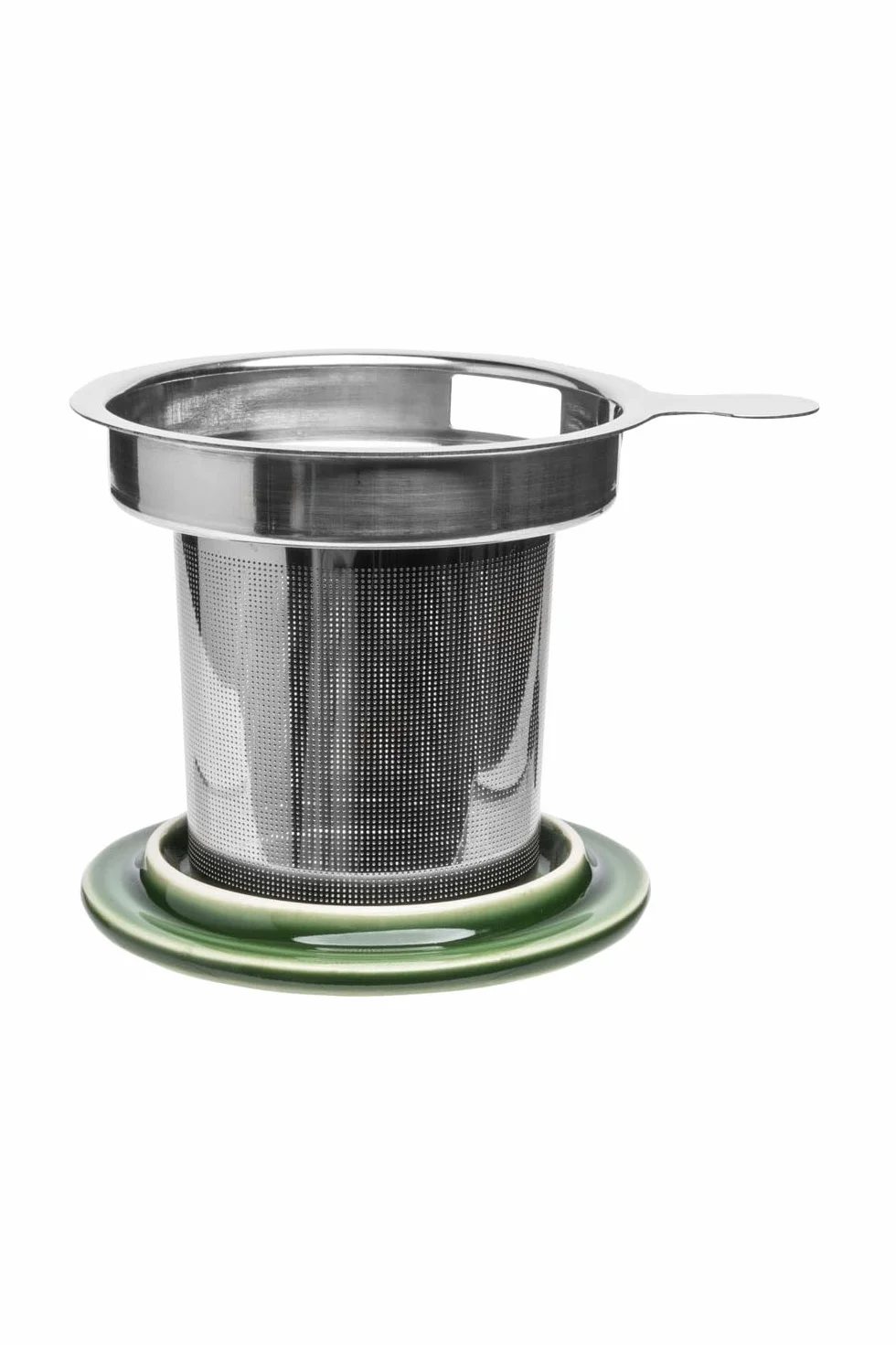 Tranquillo Filiżanka Ceramiczna do Herbaty z Sitkiem i Pokrywką, Kubek Kamionka, 410 ml