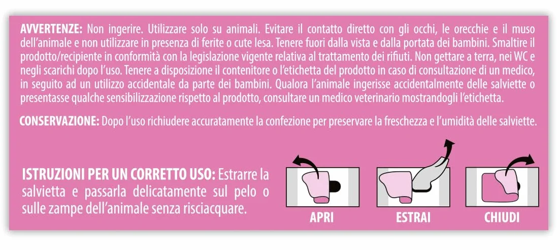 F & F Active Pet Chusteczki wielofunkcyjne z chlorheksydyną dla psów i kotów, 20 szt