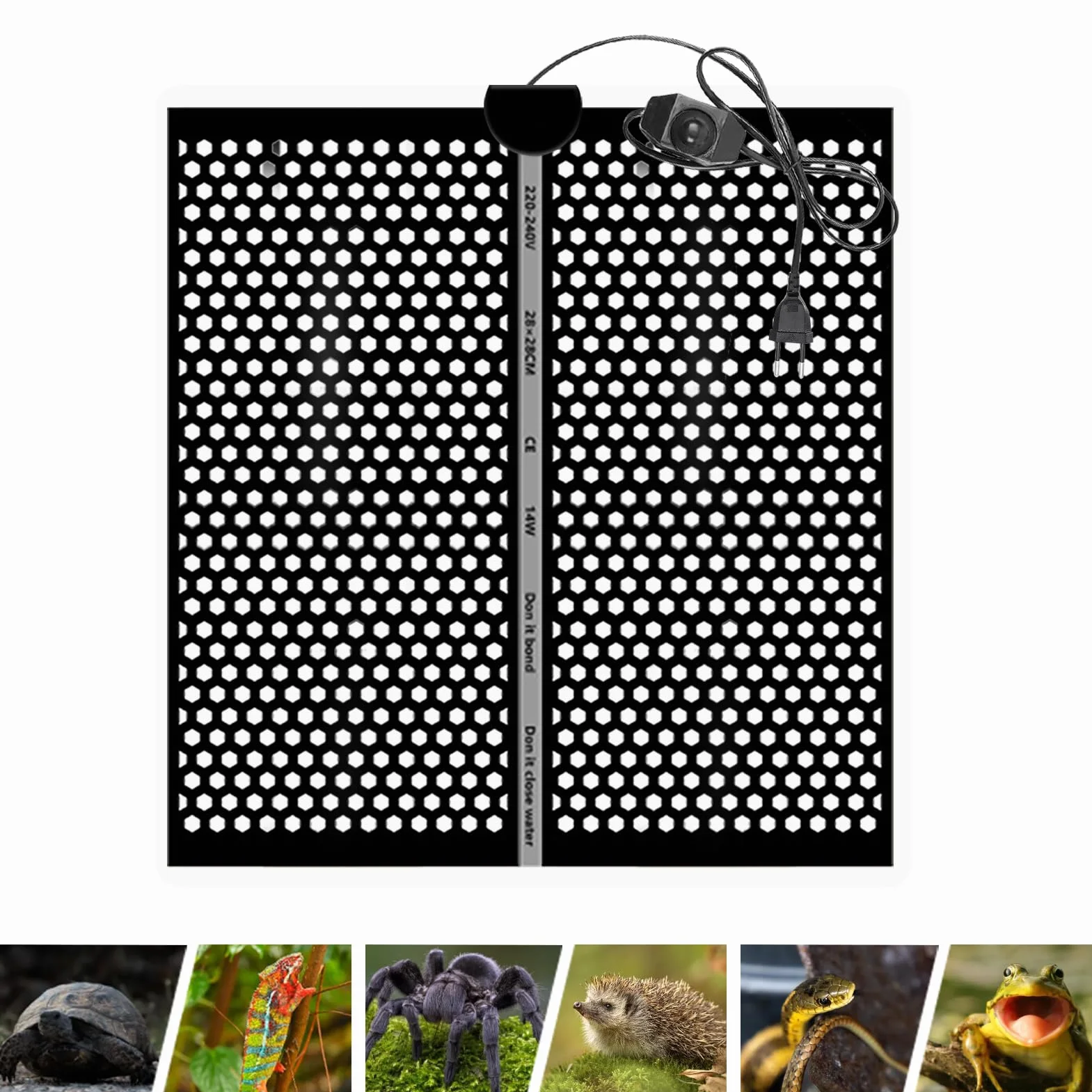 Mata grzewcza do terrarium 14W 28x28 cm dla gadów, węży, jaszczurek, gekonów