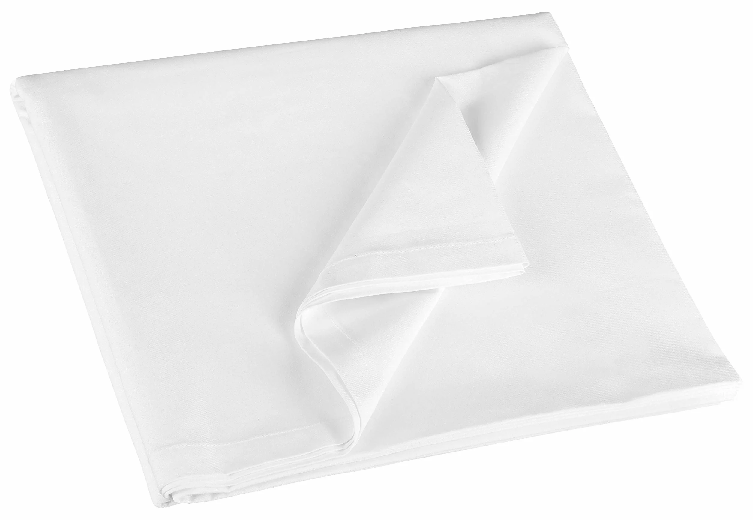 ZOLLNER Prześcieradło bez Gumki Białe 100% Bawełna Prześcieradło 150x200cm
