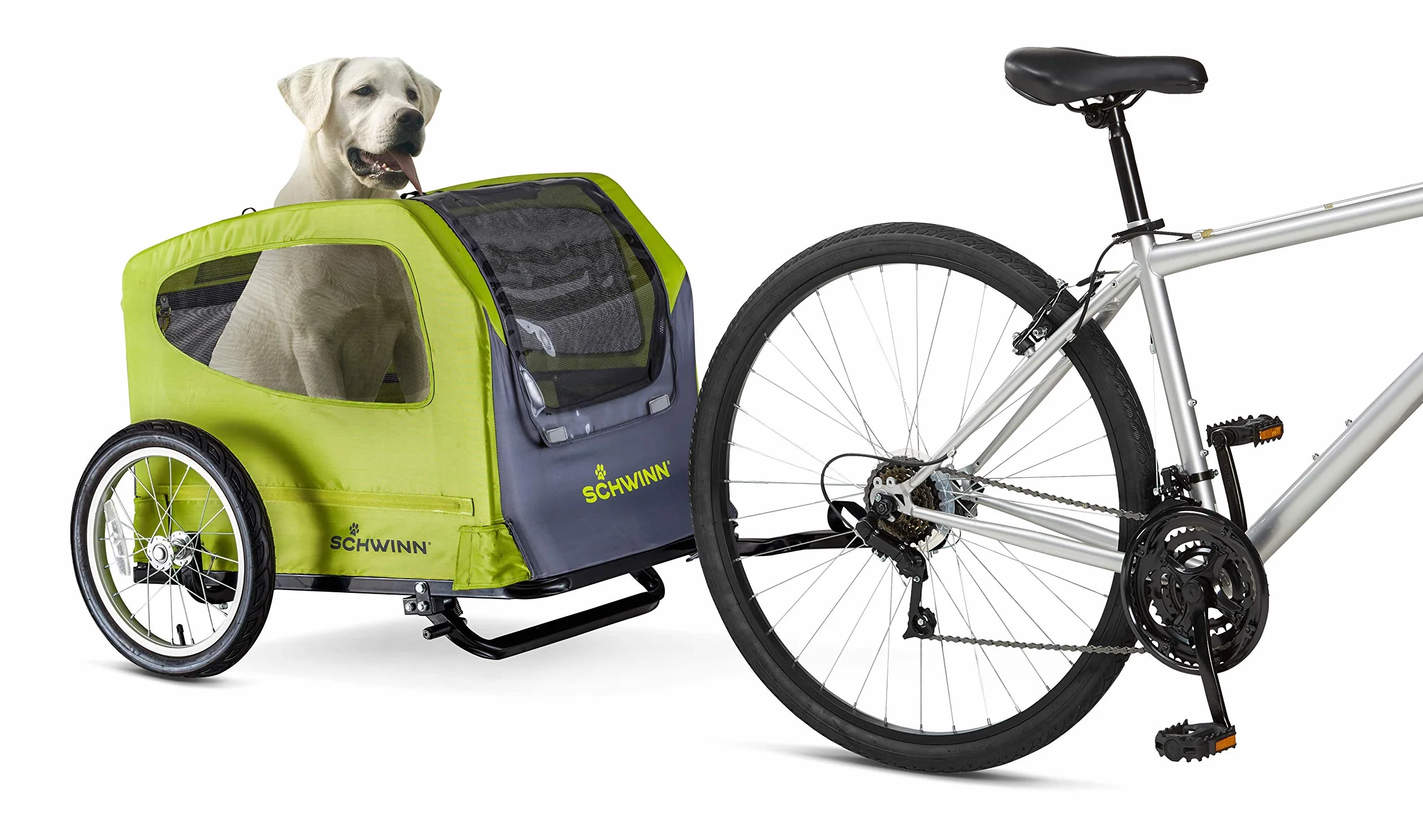 Schwinn Rascal Bike Pet Trailer, For Small and Large Dogs, Large, Grey