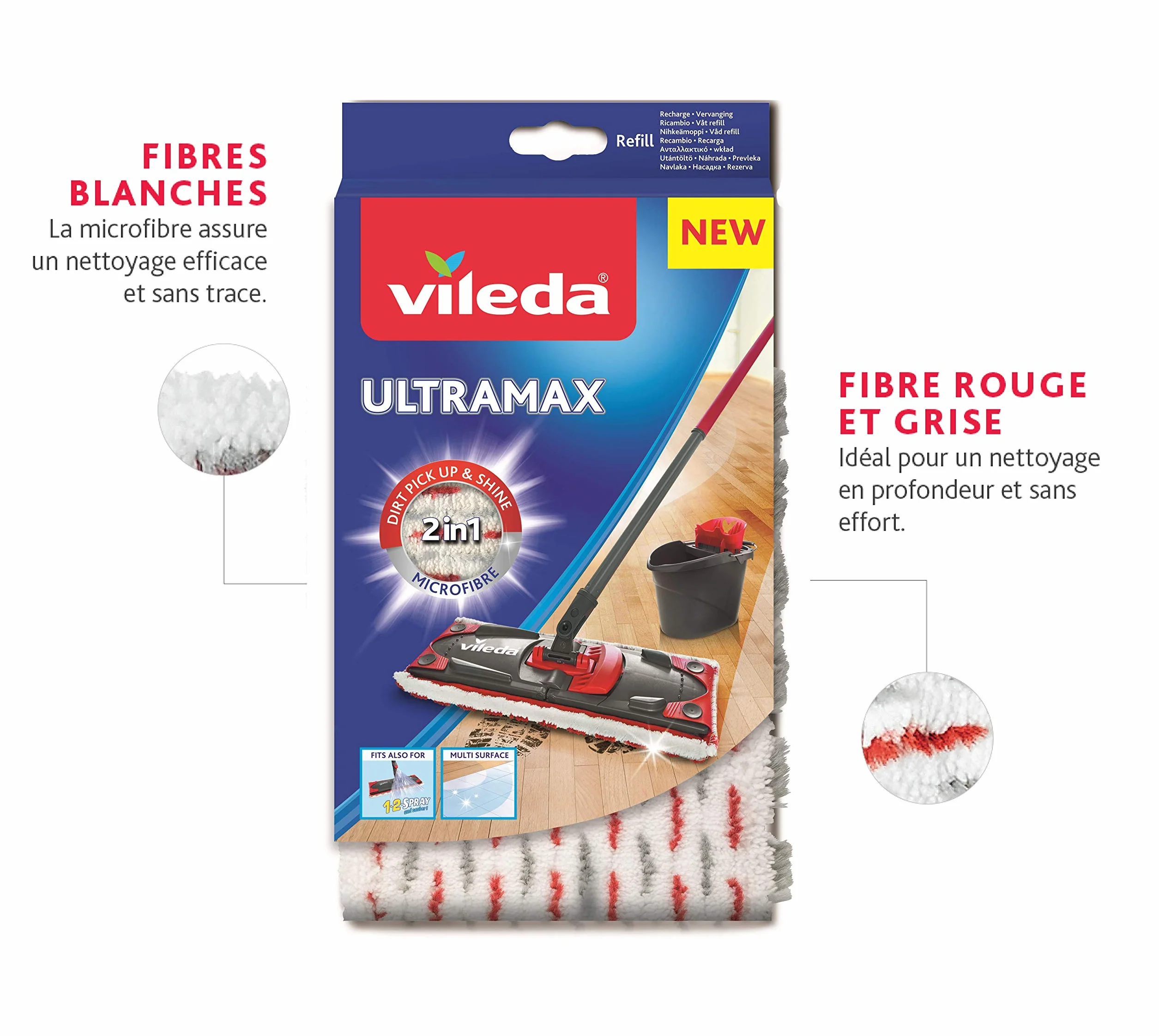 FORNOR Vileda 15807 Zamiennik do mopa VILE ULTRAMAX 2 W 1