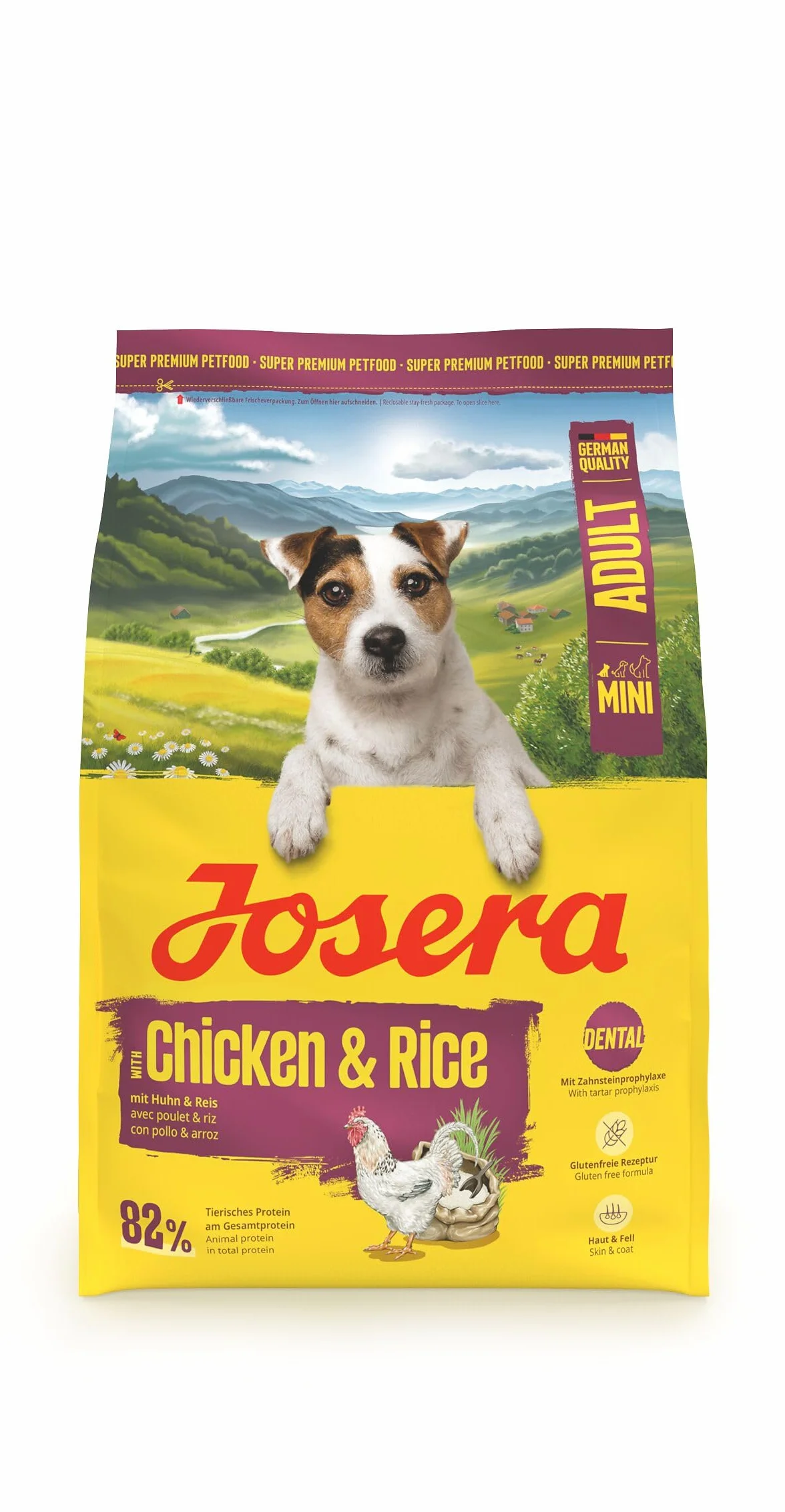JOSERA Mini dorosły kurczak i ryż 3 kg sucha karma dla dorosłych psów małych ras z biotyną