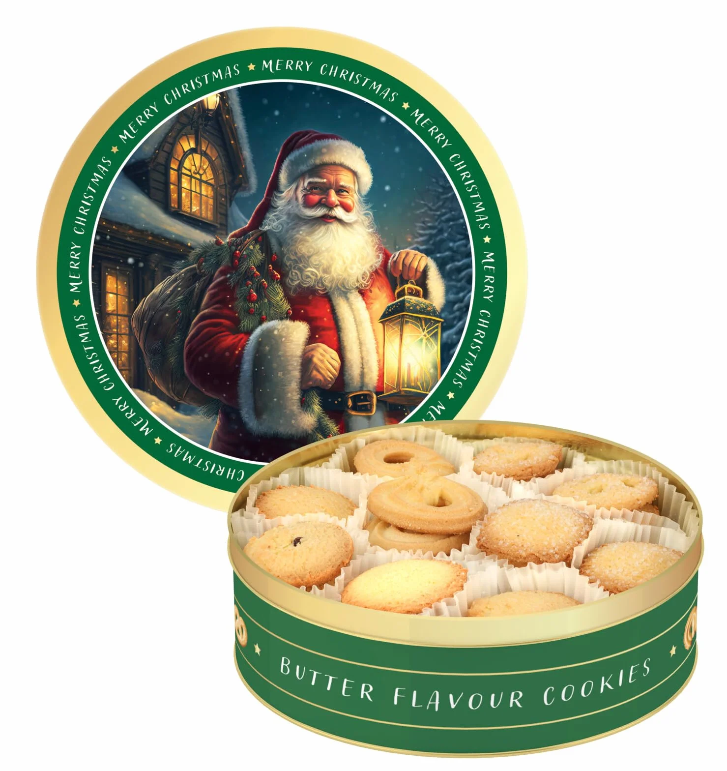 Ciasteczka w świątecznej puszce do ciastek 340 g