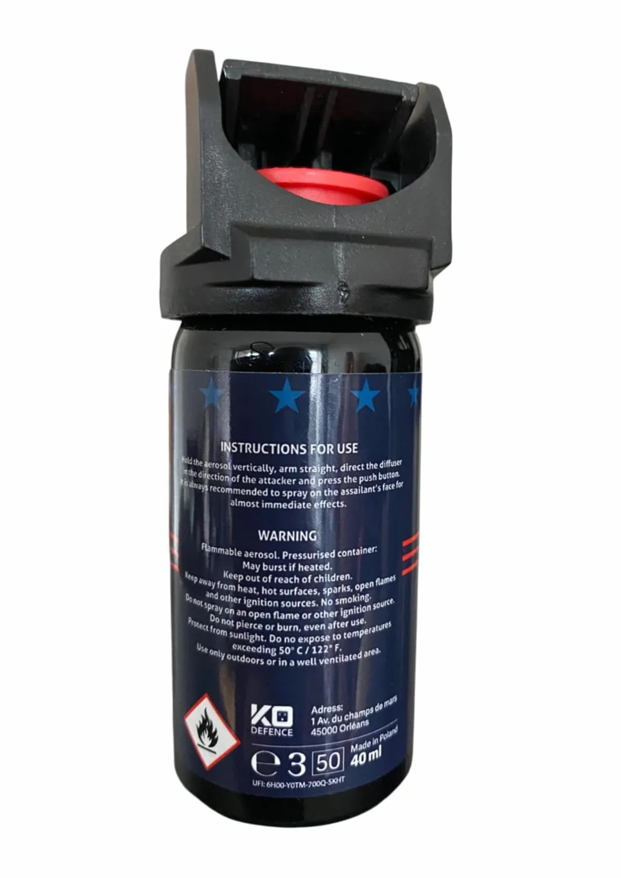 KO Defense 40ml ekspansywny żel piankowy Zasięg 4 metrów