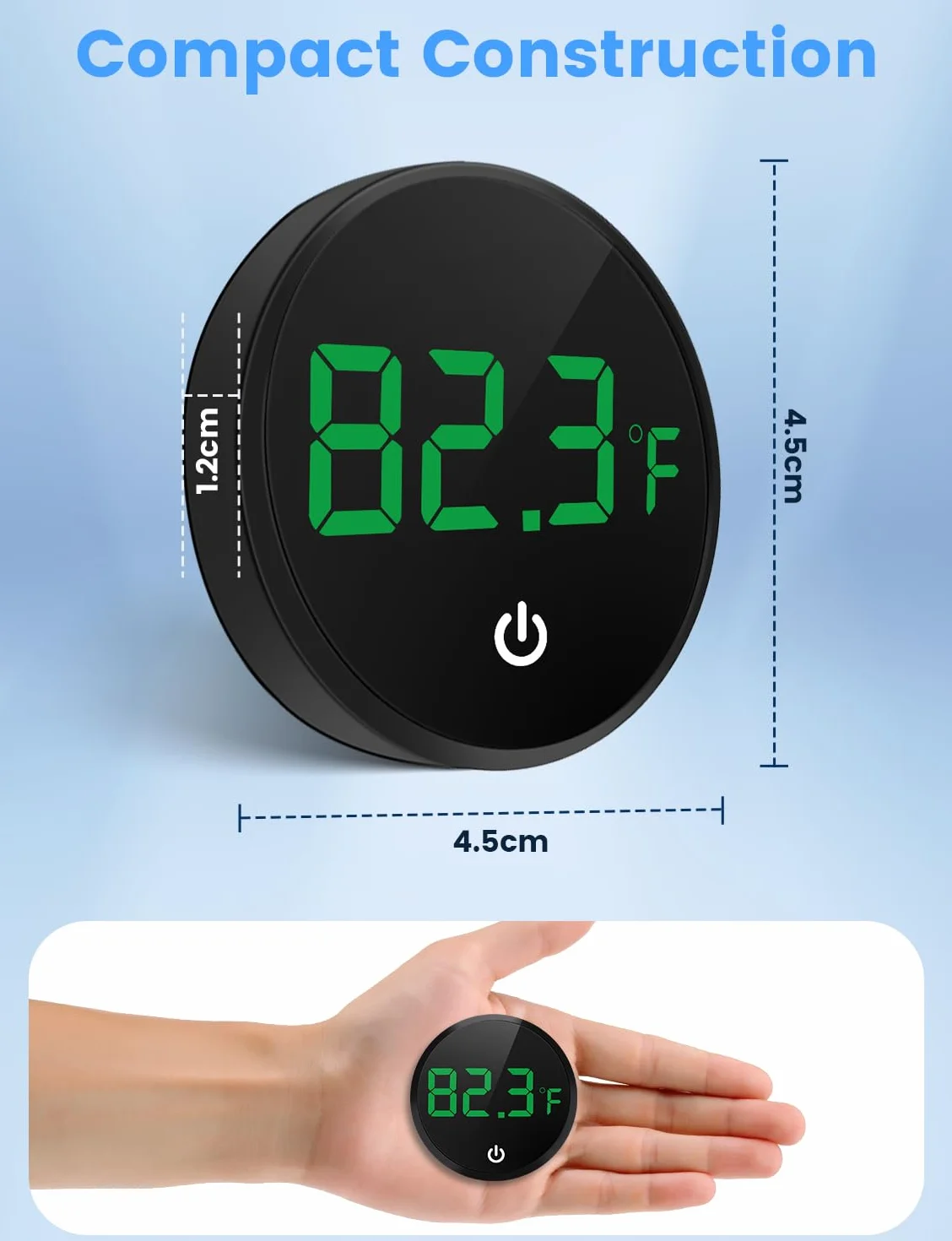 Termometr do akwarium, cyfrowy termometr do akwarium, bezprzewodowy termometr z ekranem dotykowym LED, precyzyjny elektroniczny pomiar temperatury, dla gadów słodkowodnych i morskich
