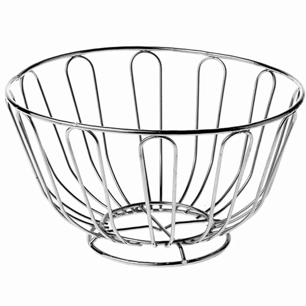 Premier Housewares 24 cm Corbeille À Fruits Ronde Chromée 3,8 mm / 2,5
