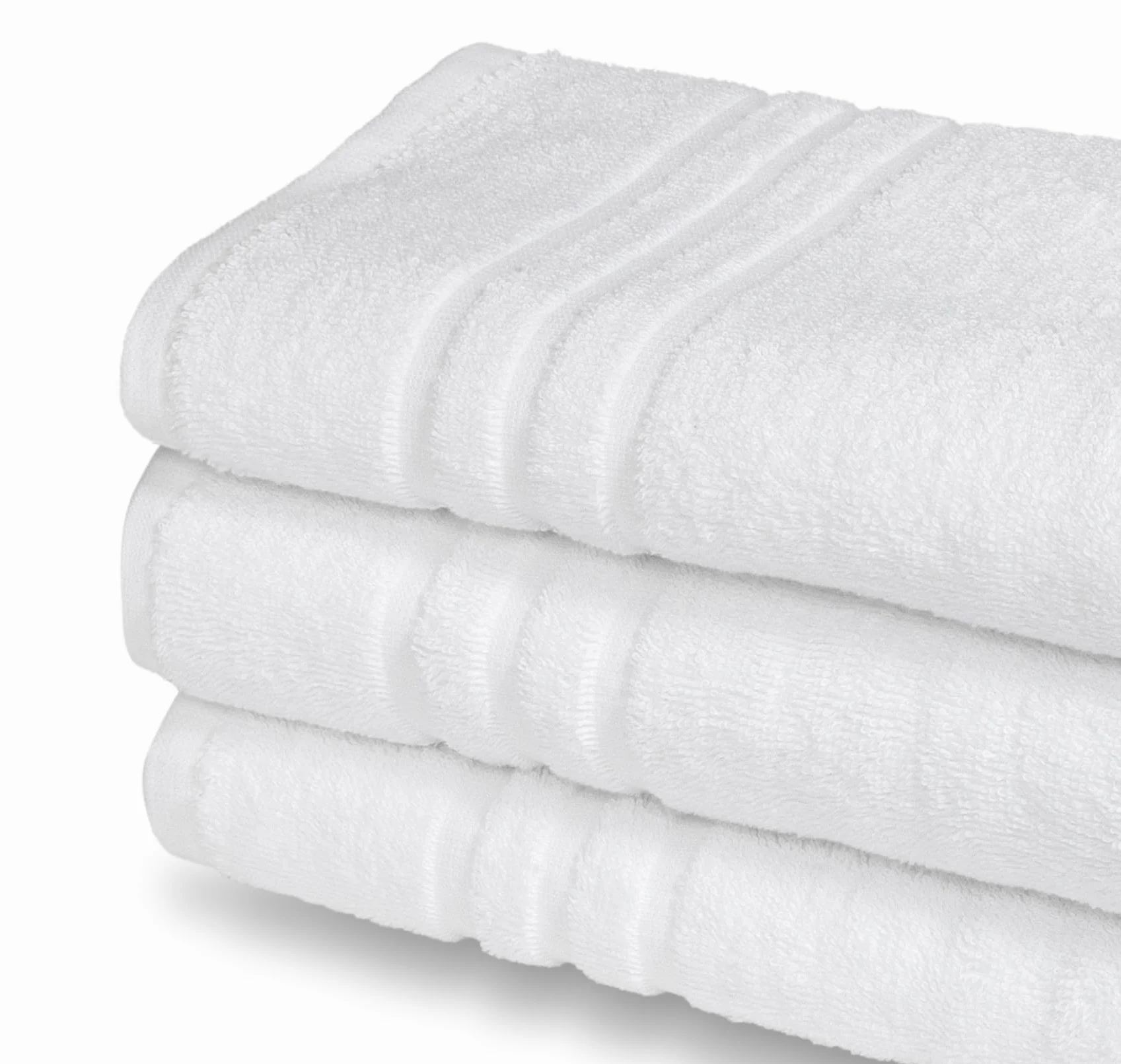 Zestaw ręczników kąpielowych frotte, 100% bawełna, 3 gości/bidet, zestaw 3 sztuk, rozmiar 40 x 60 cm, 380 g/m², idealny do pensjonatów i hotelu, odporny na częste pranie, biały, niezbędny