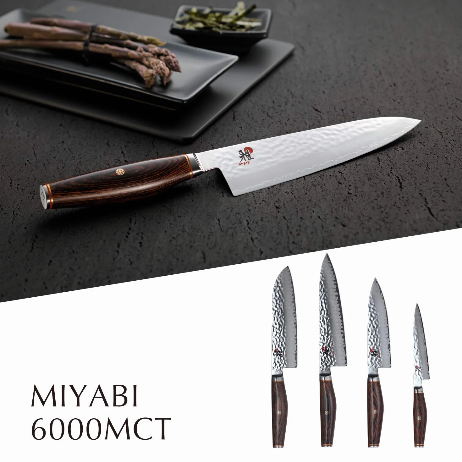 Miyabi 234073-241-0 Gyutoh nóż kuchenny, stal, 240 mm, srebrny/brązowy, 39,7 x 7,7 x 2,9 cm