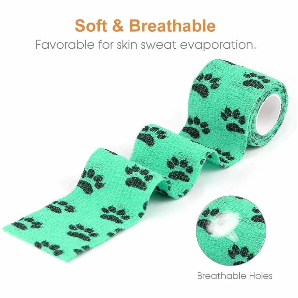Pet Vet Wrap samoprzylepny elastyczny bandaż dla zwierząt 6 rolek 5 cm x 4,5 m