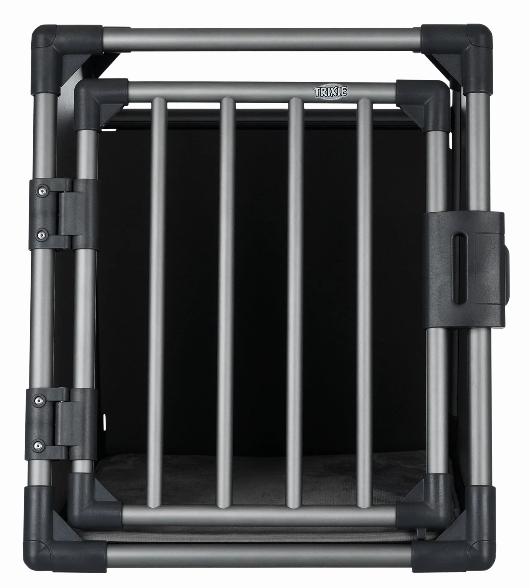 Trixie T39336 Klatka Transportowa dla Zwierząt 55×61×74 cm Czarny Szary