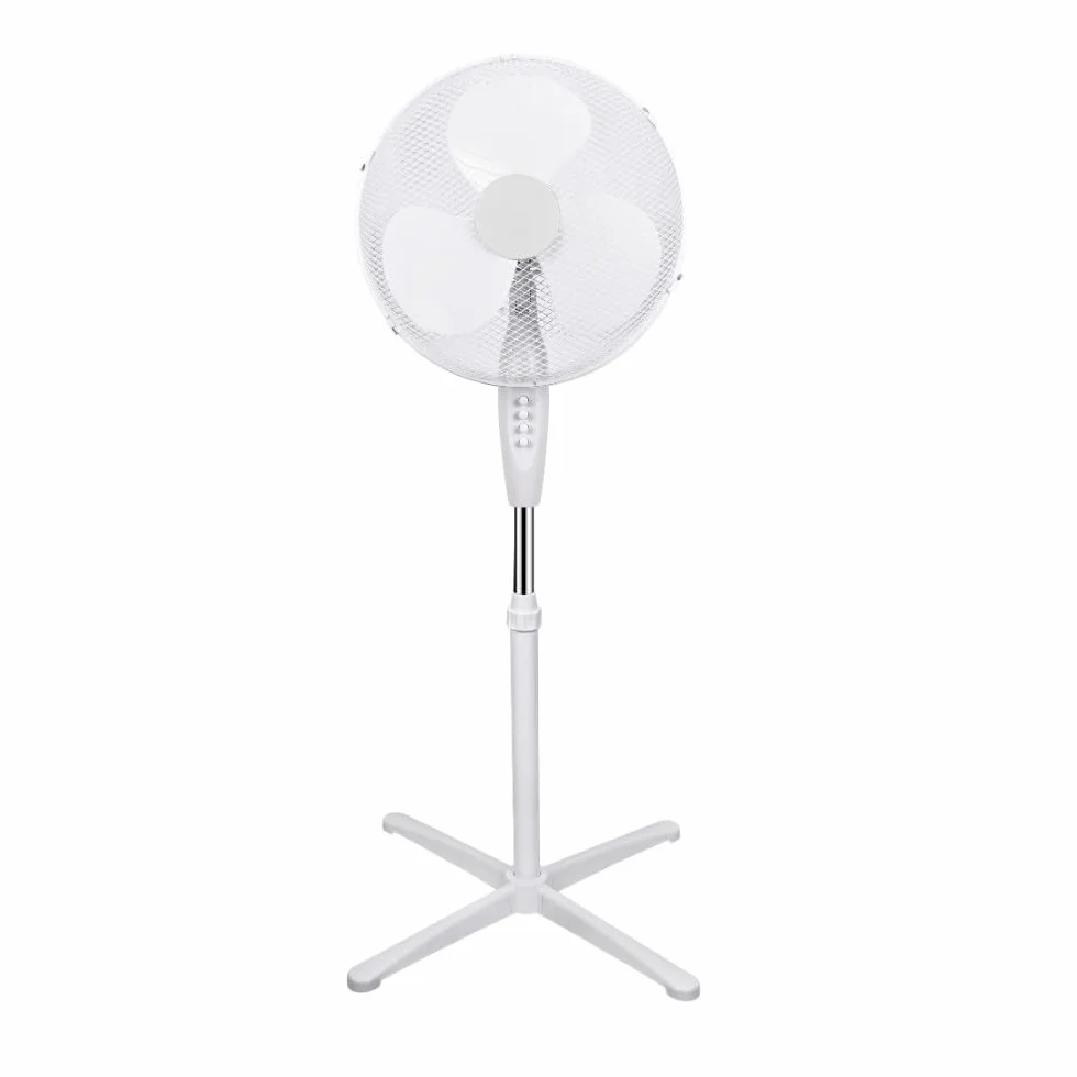 wonderlamp - Wentylator stojący Luno, 3 prędkości, 40 W, głowica oscylacyjna, zdejmowana kratka, biała