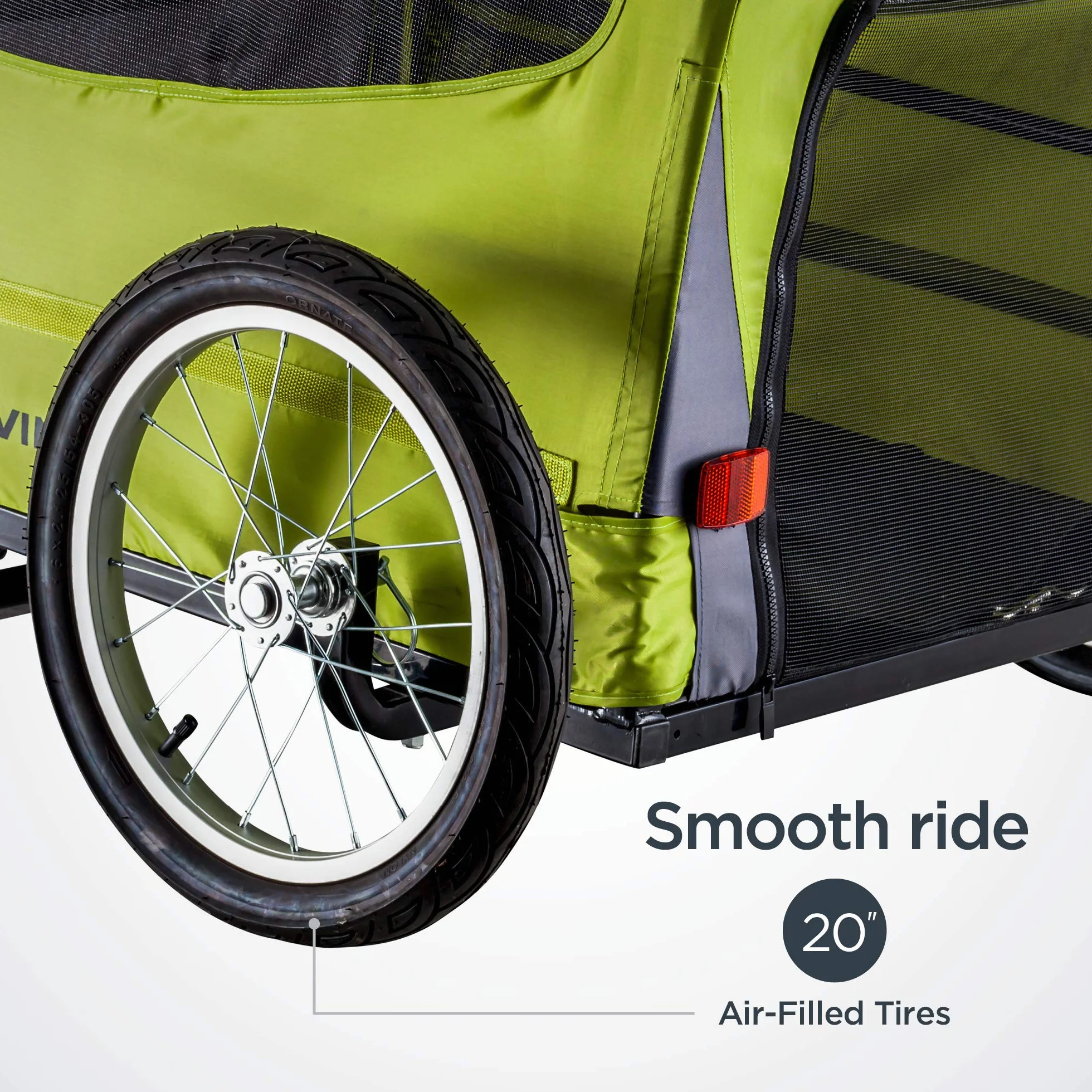 Schwinn Rascal Bike Pet Trailer, For Small and Large Dogs, Large, Grey
