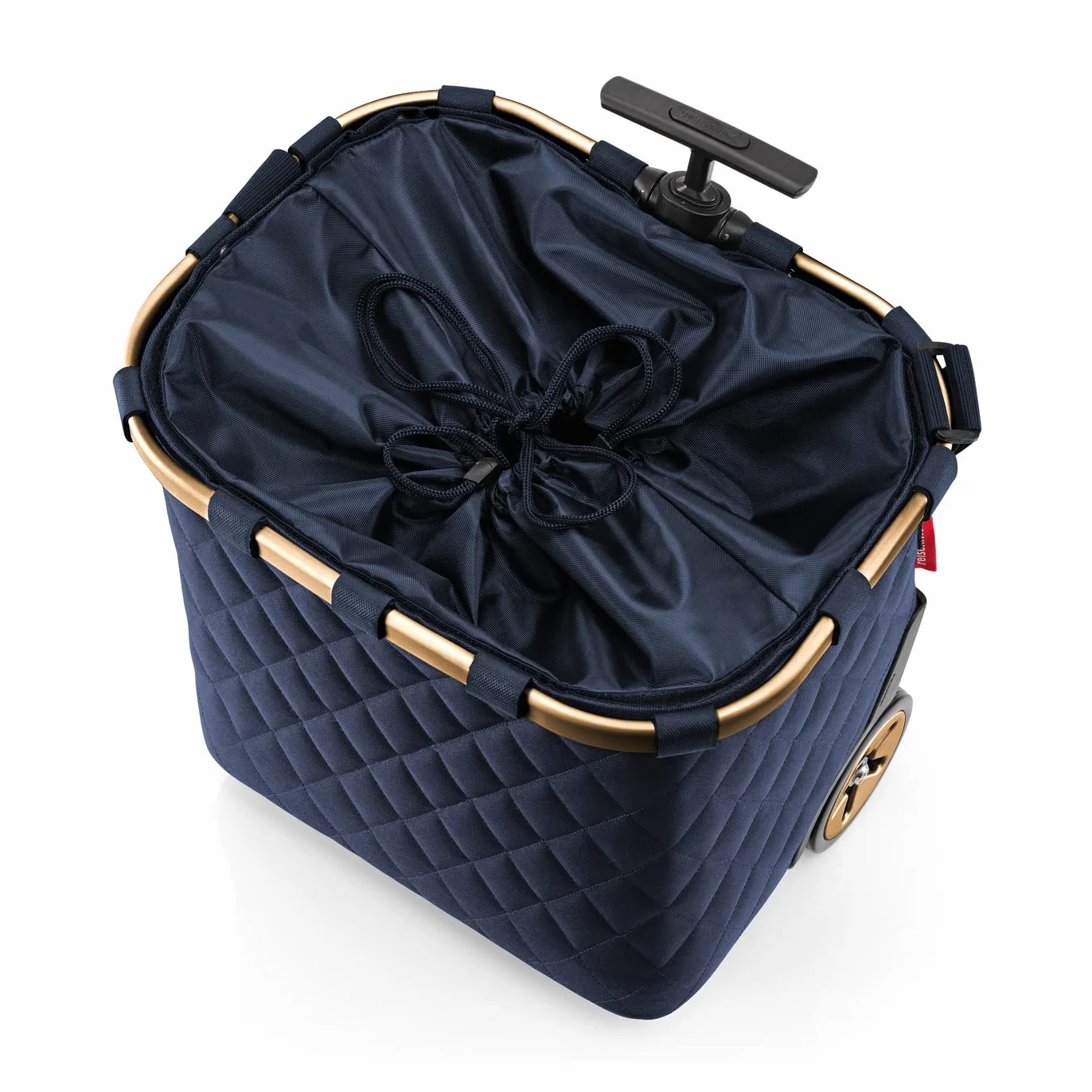 reisenthel Carrycruiser przenośny wózek na zakupy ze stabilną aluminiową ramą, paskiem na ramię i wyjmowaną kieszenią wewnętrzną z siatki, wykonany z wodoodpornego materiału, Couleur:Blue