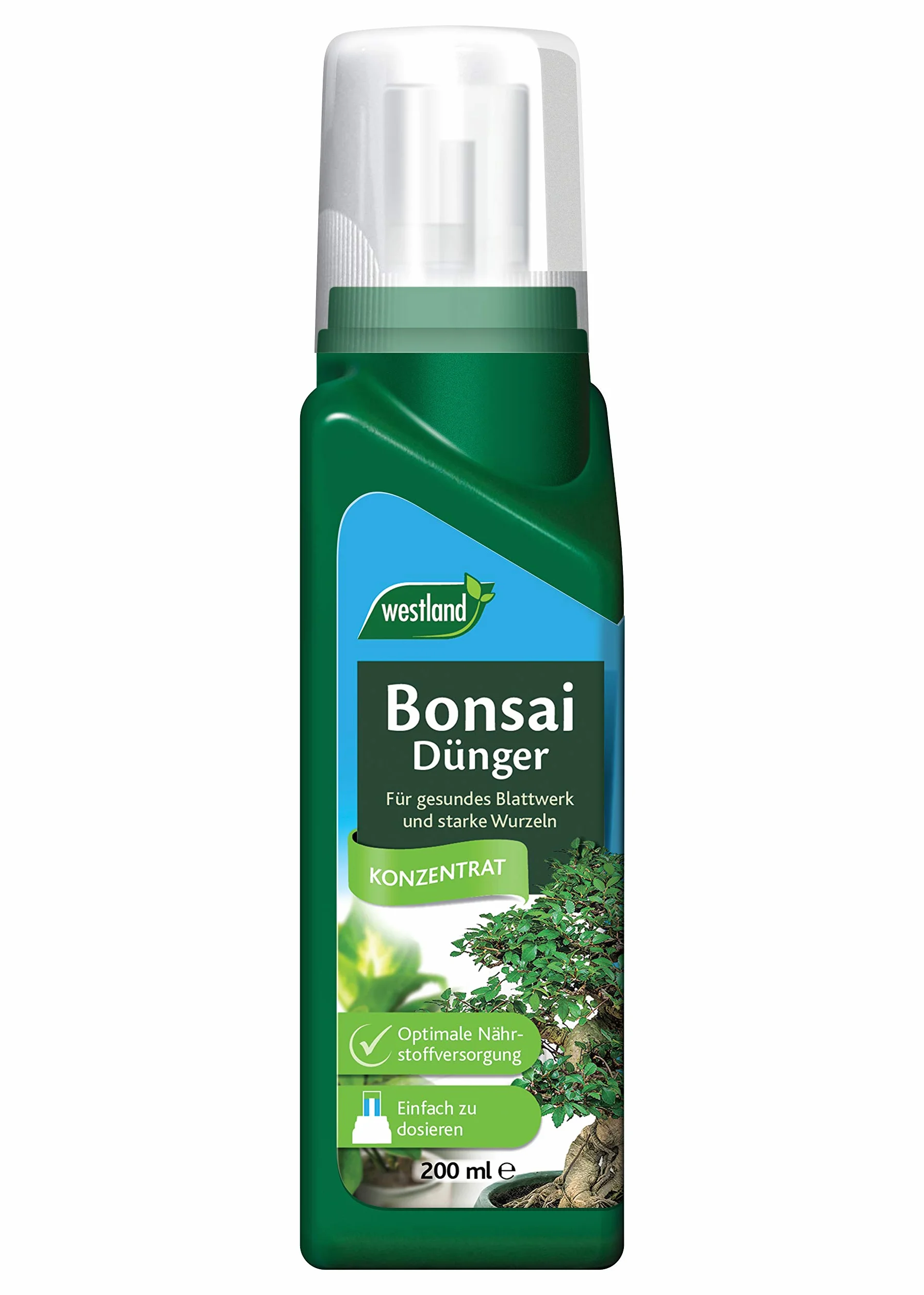 Westland Nawóz do roślin bonsai, 200 ml – nawóz do roślin dla zdrowego wzrostu i silnych korzeni, płynny nawóz z praktycznym dozownikiem