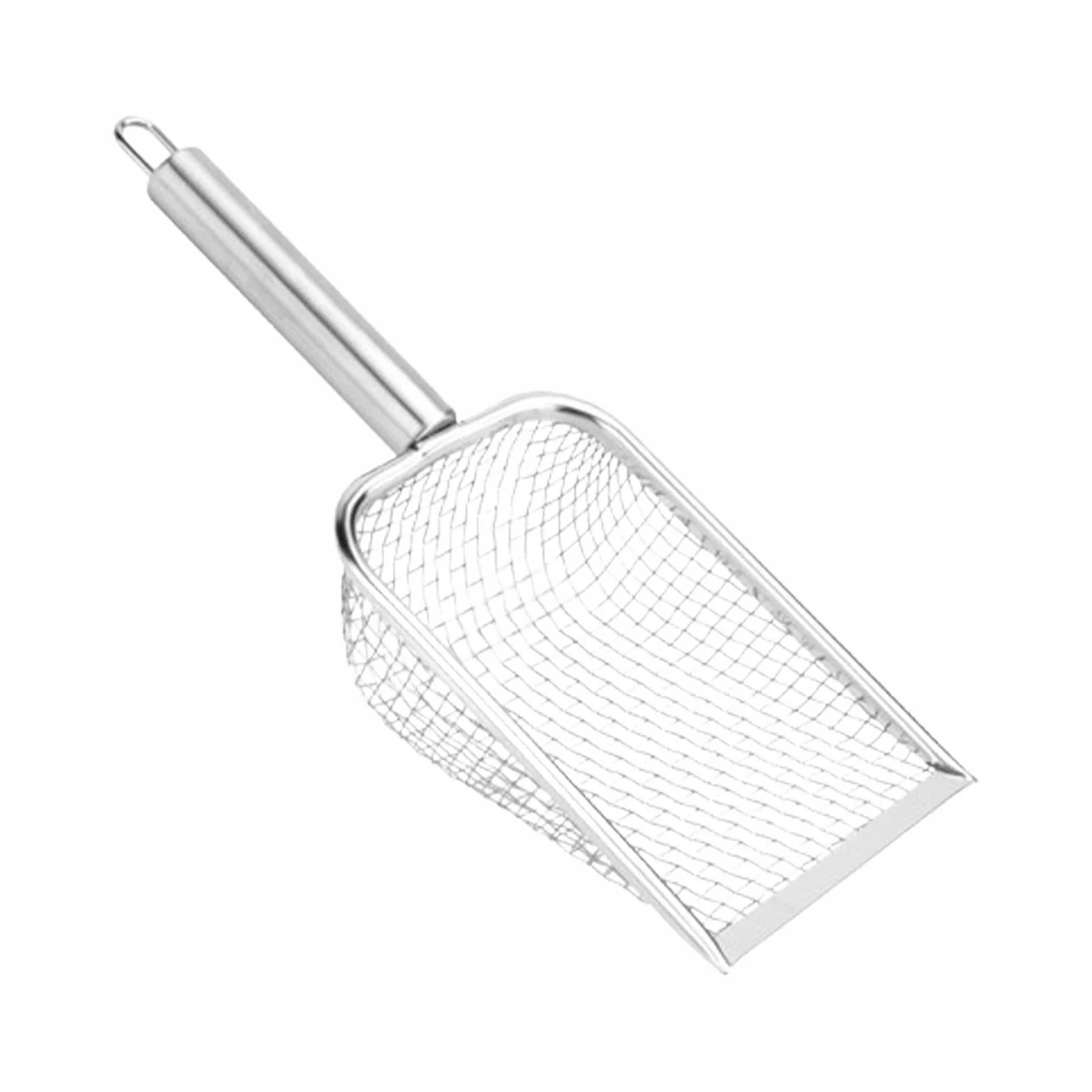 Generico Cat Litter Metal Scoop, przenośny karafka do strzyżenia kota, ze stali nierdzewnej, łyżka do pomponów, narzędzie do szufelek dla kotów i muszli, podnoży dla żabek dla żabek, kotów i żółwi
