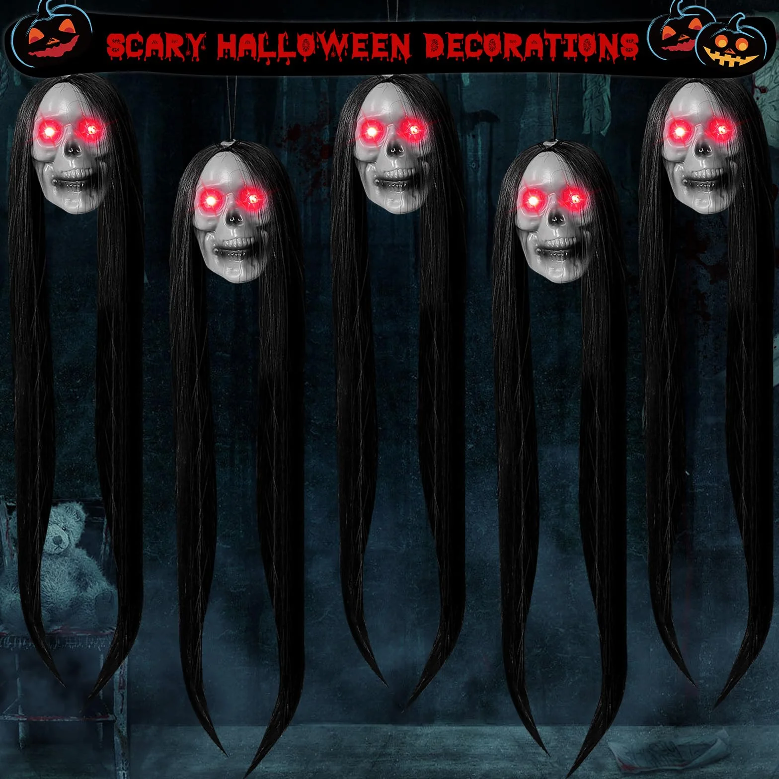 Świeca Czaszka - Świeca z czaszką - Dekoracja Halloween - Gotycka - Grunge'owa dekoracja Skull Low-Poly