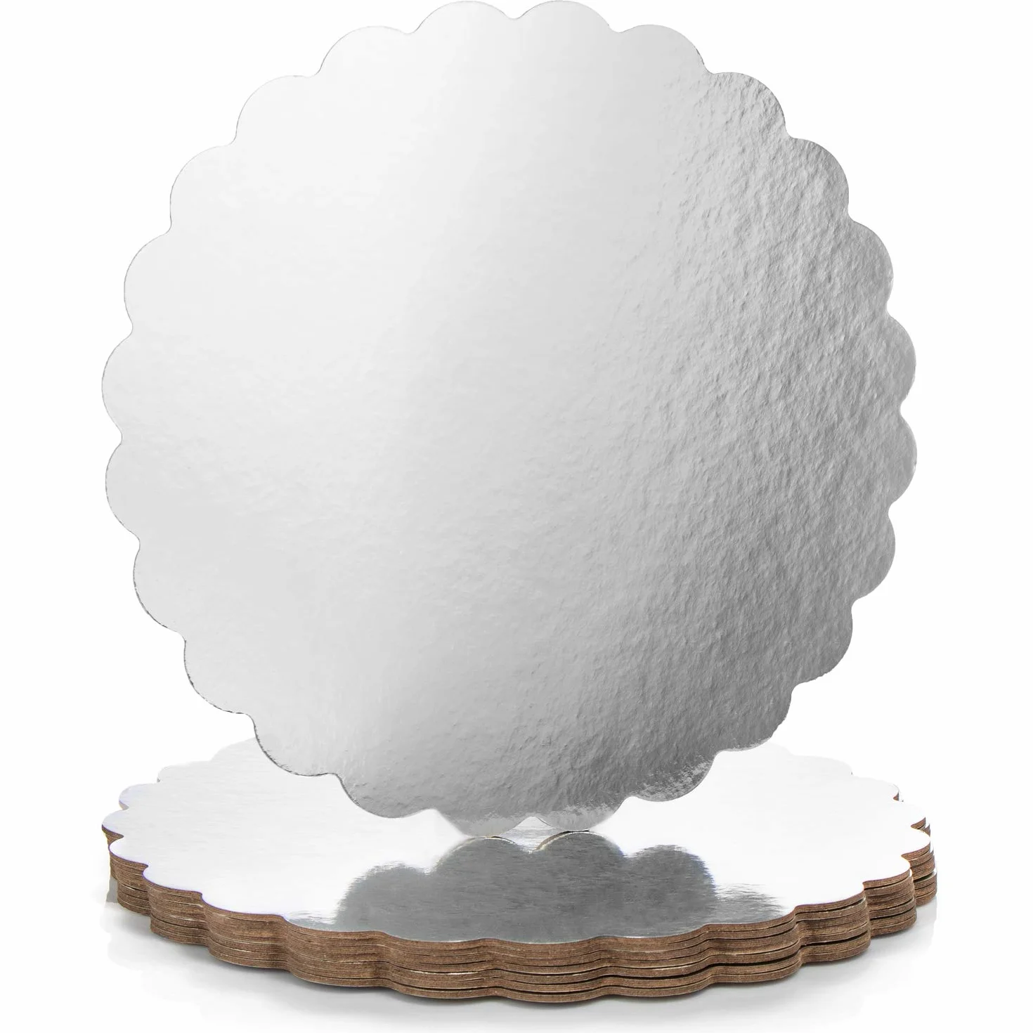 COM-FOUR® 8x powlekana podstawa do tortów - talerze do tortów jako podstawa do dekorowania i serwowania - tekturowy talerz do tortów - Ø 30 cm (08 sztuk - male/Ø 30,5 cm)